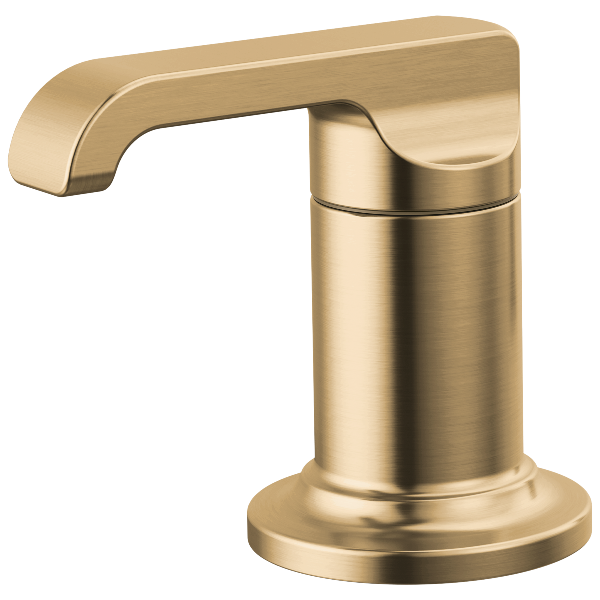 Manija de grifo de lavabo de baño de una manija con acabado Champagne Bronze Lumicoat Delta.