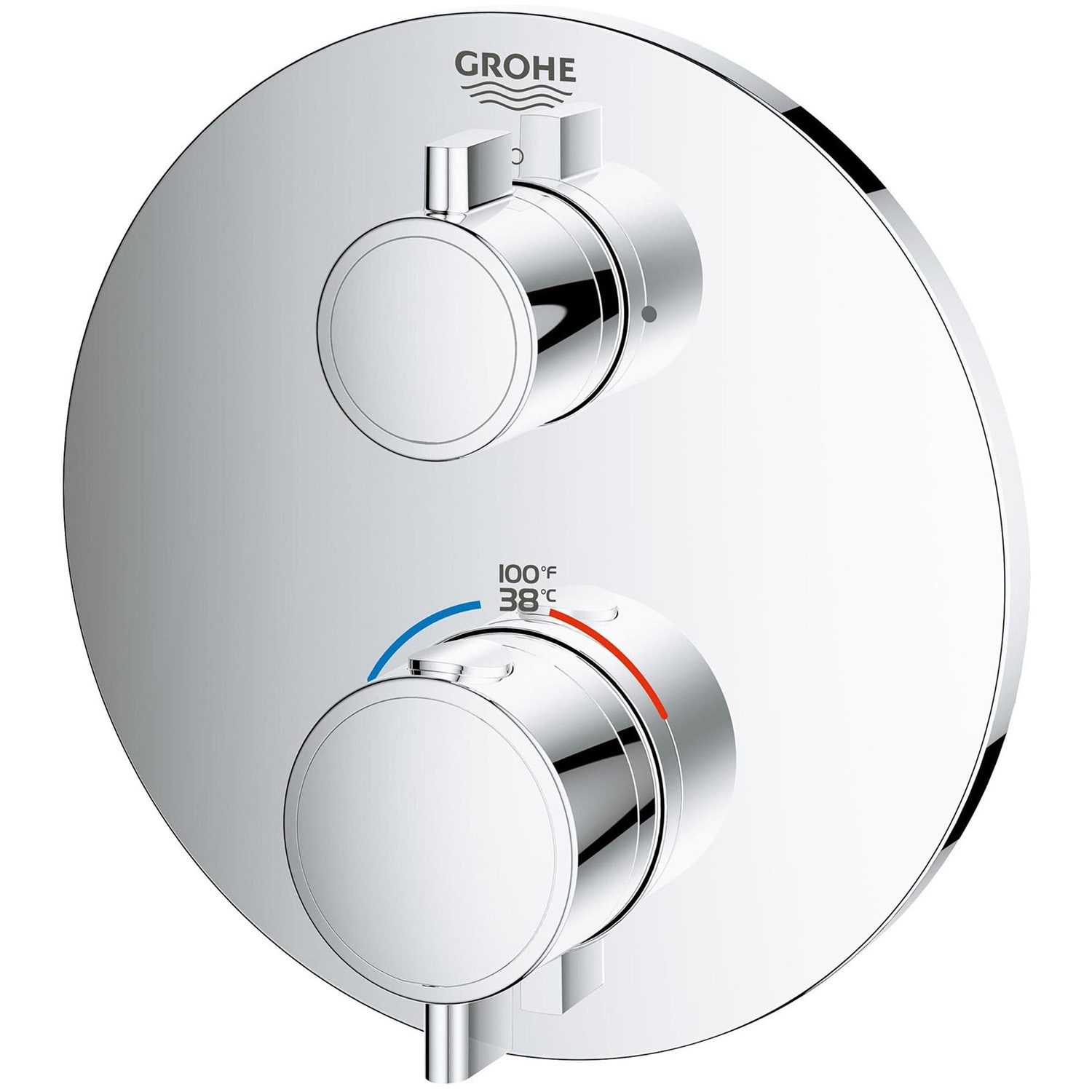 Manija de grifo de ducha de dos manijas con acabado cromo brillante de GROHE