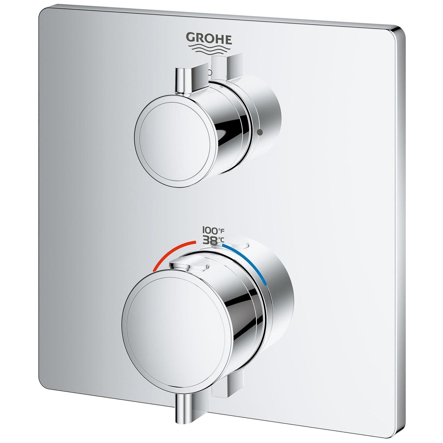 Manija de Grifo de Ducha de Palanca de Dos Manijas en Cromo Brillante de GROHE 24111000