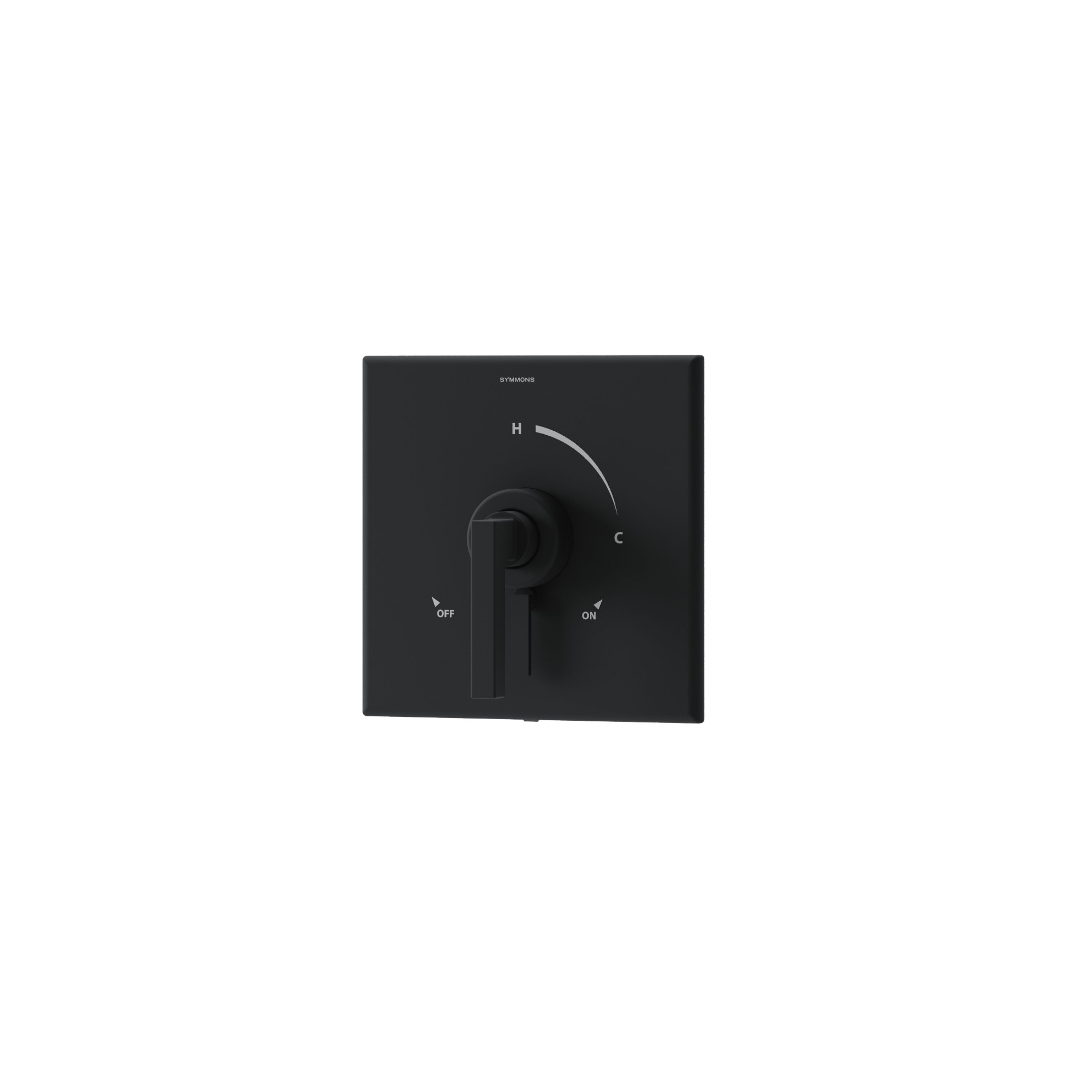 Manija de grifo de ducha con palanca negra mate Symmons Duro 3690MBTRM
