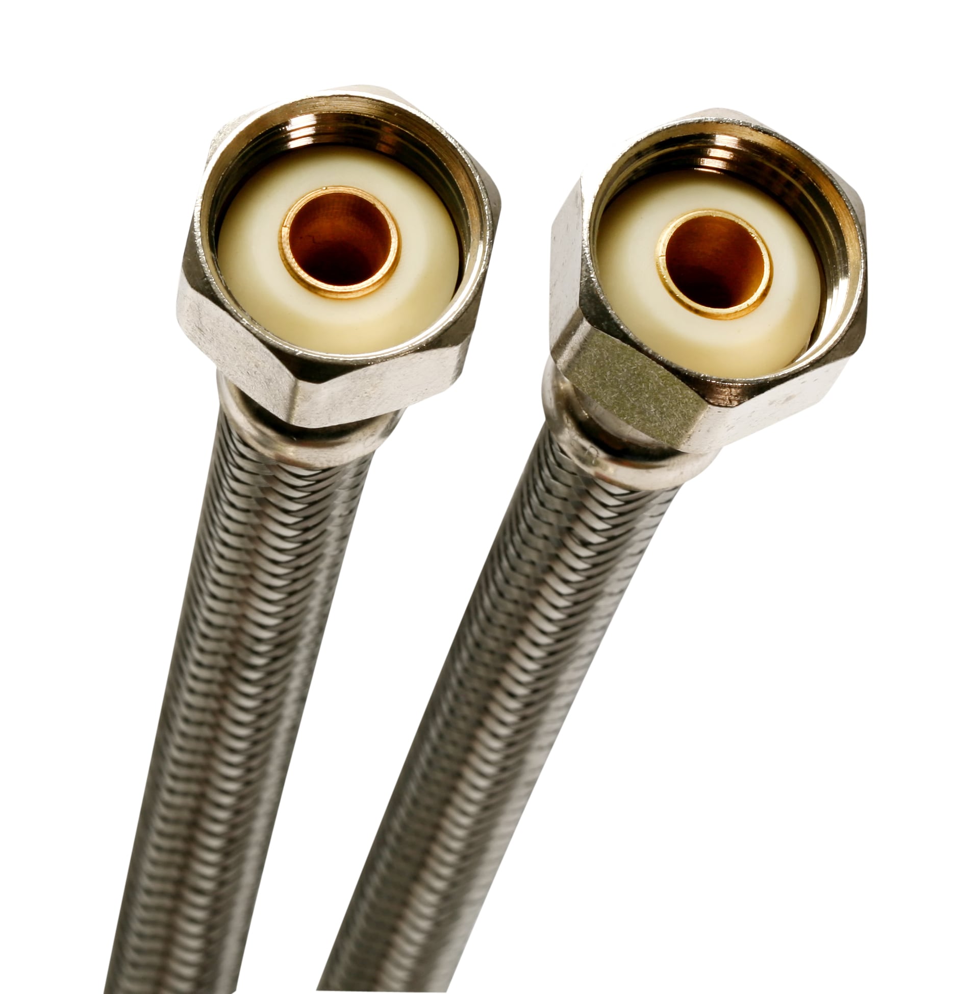 Línea de suministro flexible para grifo de acero inoxidable tejido Universal Fluidmaster x 1/2 pulgadas FIP x 20 pulgadas B4F20UL-2