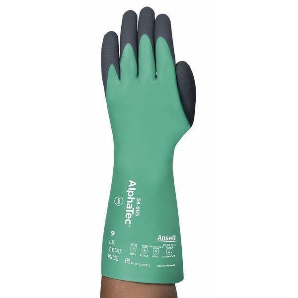 Guantes resistentes a químicos Ansell, agarre, talla 8, par - 58005080.