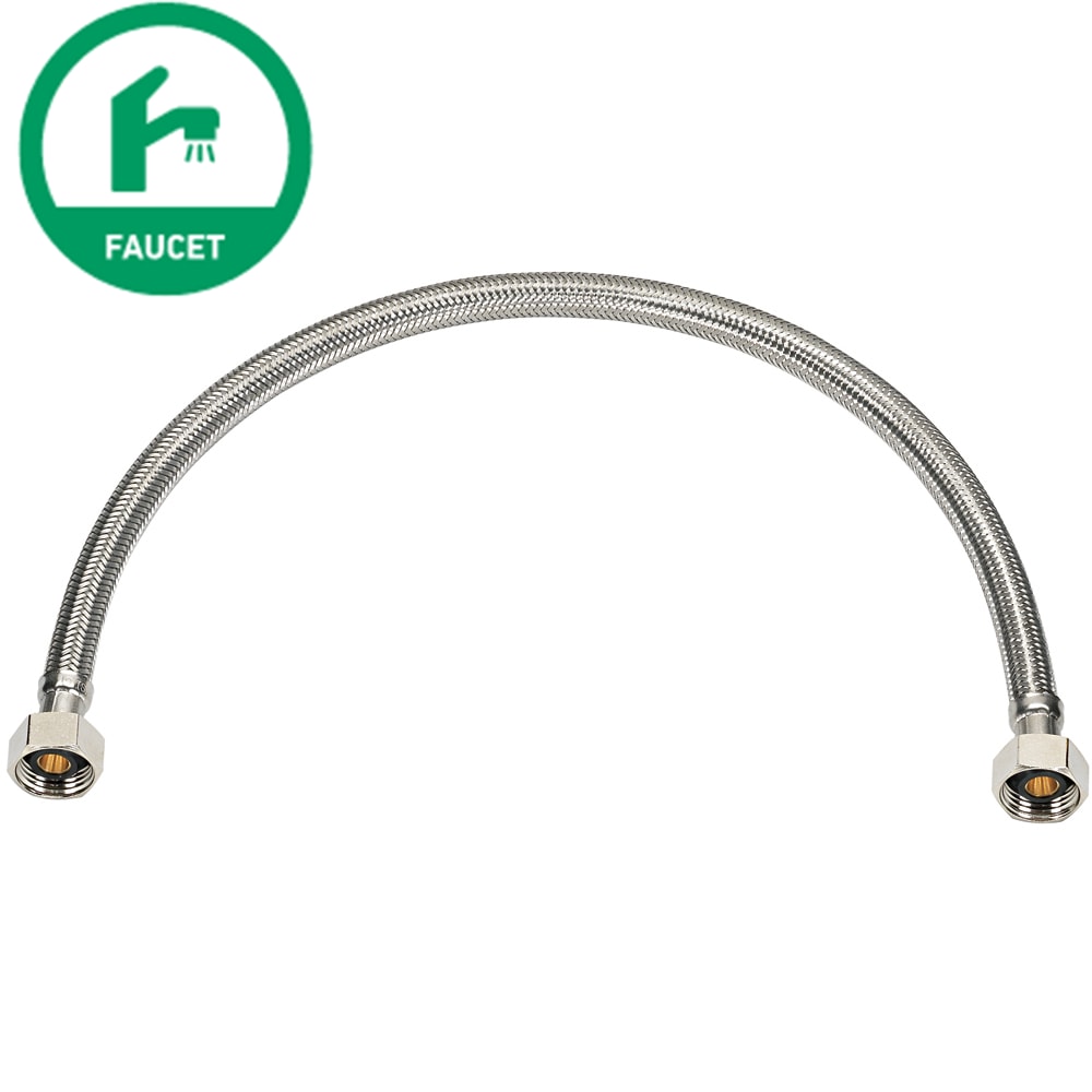 Línea Flexible para Grifo de Acero Inoxidable Trenzado de 1/2 pulgada FIP x 1/2 pulgada FIP x 20 pulgadas RELIABILT 7223-20-12-1-RB