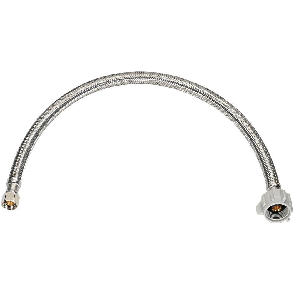 Línea de suministro flexible de acero inoxidable trenzado de 20 pulgadas, 3/8 pulgadas de compresión x 7/8 pulgadas de FIP - RELIABILT 7233-20-38-2-RB