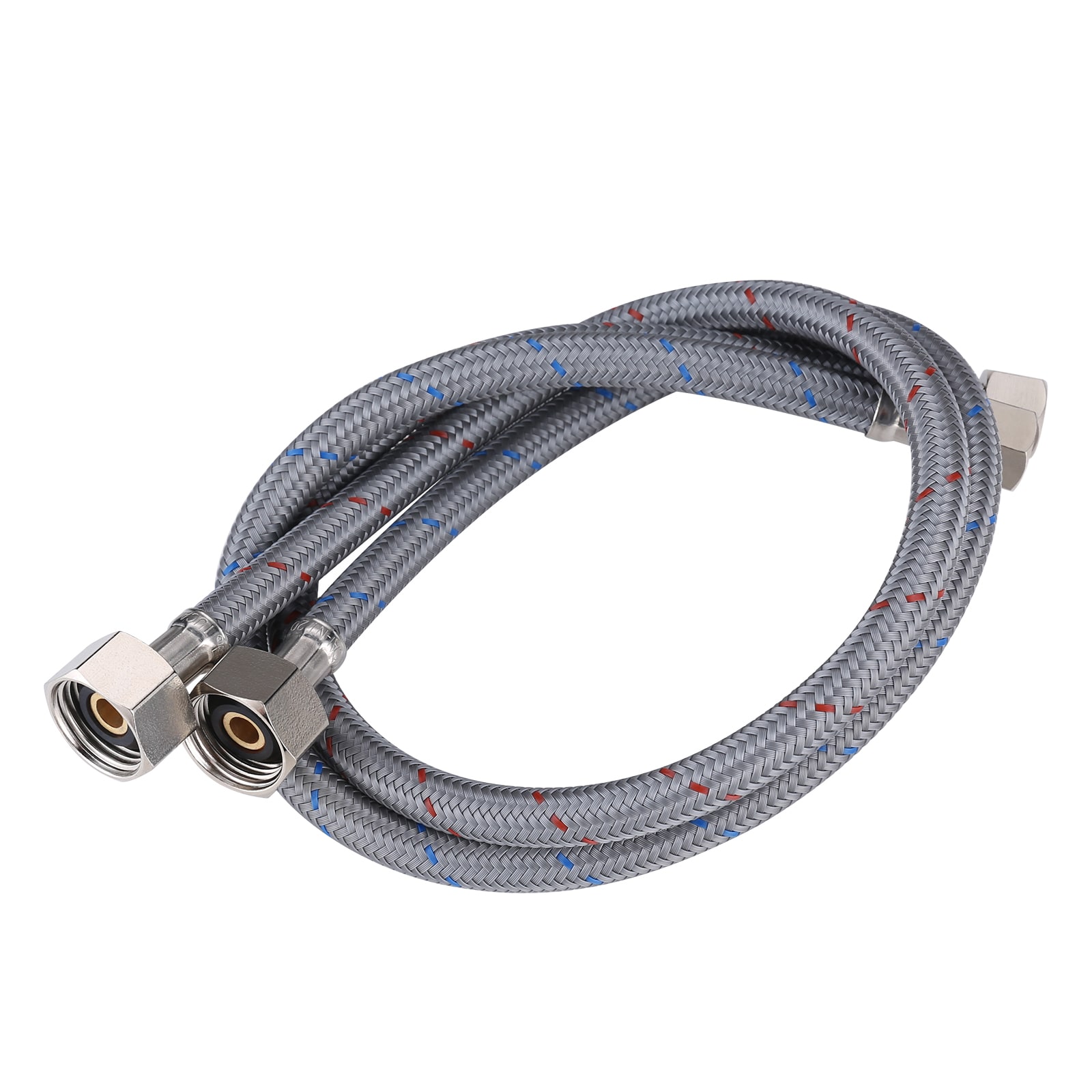 Línea de suministro flexible para grifo de 24 pulgadas WOWOW 3/8 pulgadas de compresión x 1/2 pulgadas de FIP x PEX X1005-24-LW