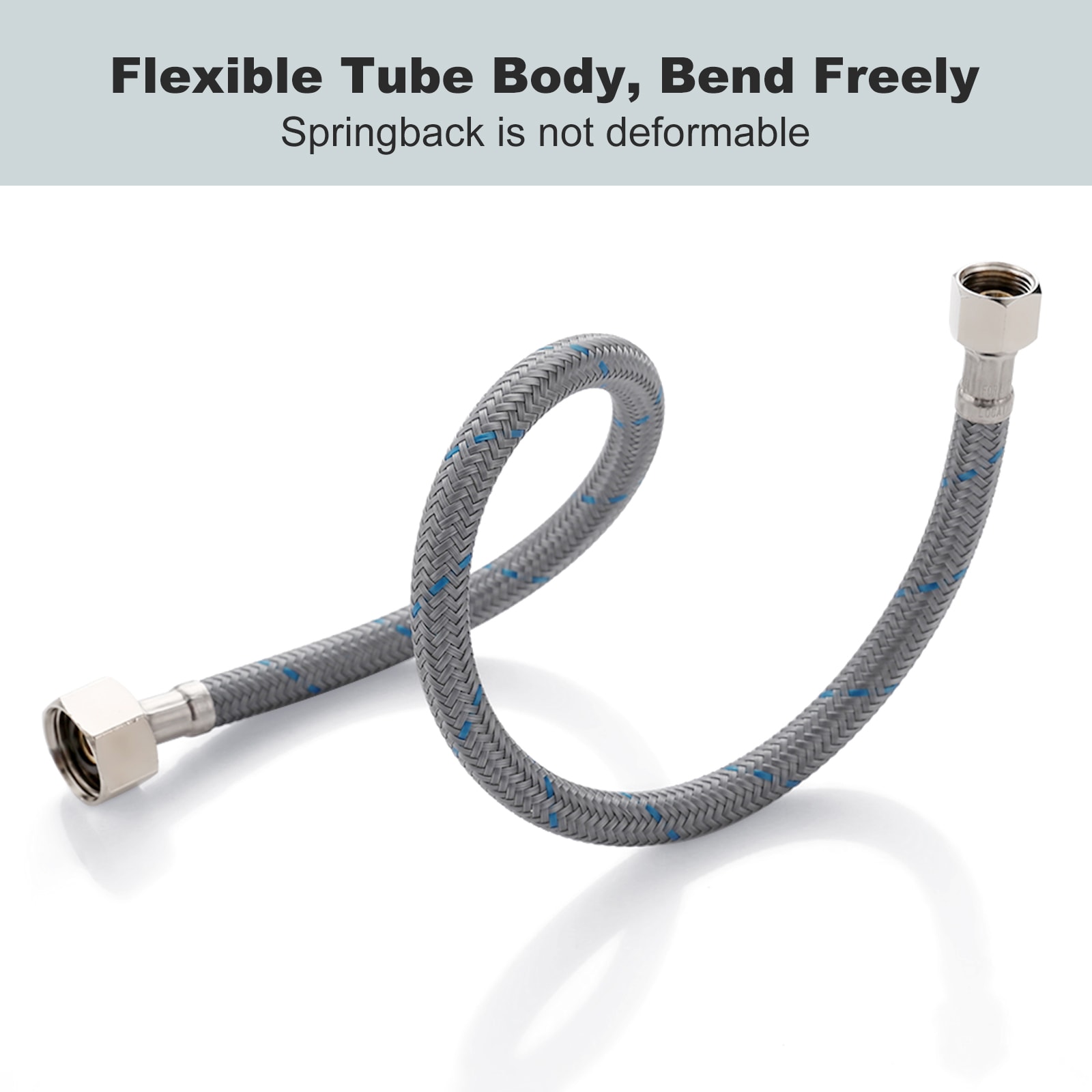 ¡WOWOW! Línea de suministro flexible para grifo PEX de 3/8 pulgadas x 1/2 pulgadas x 36 pulgadas - X1005-36-LW