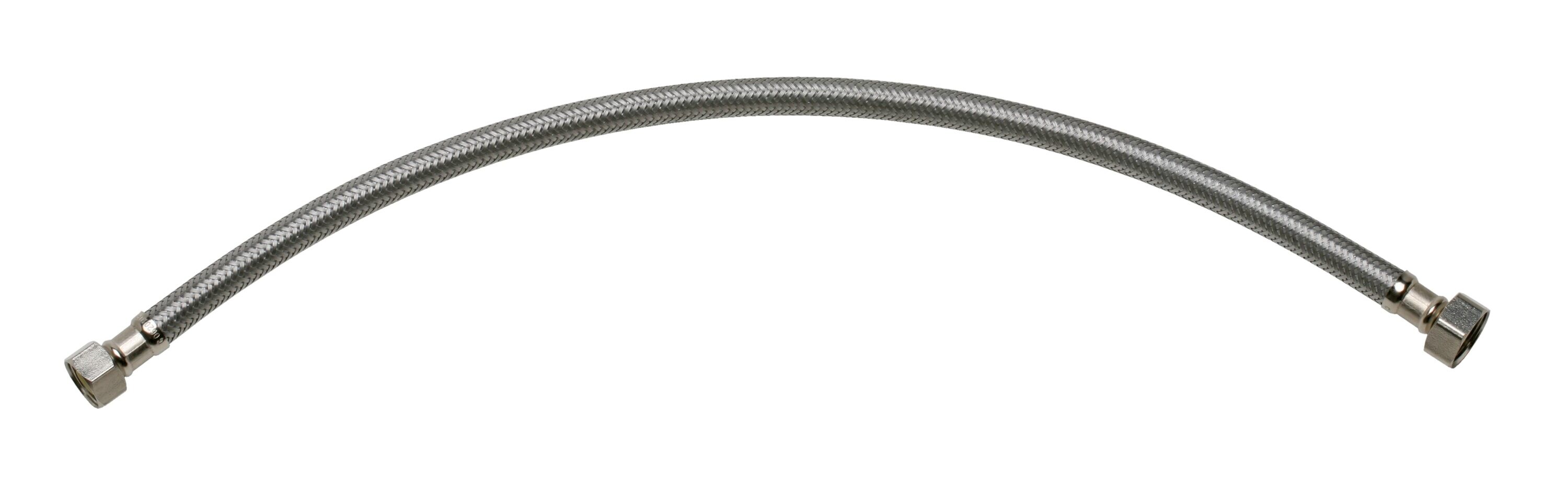 Línea de suministro flexible para grifo de acero inoxidable trenzado de 1/2 pulg. FIP x 1/2 pulg. de compresión x 20 pulg. de Fluidmaster B3F20