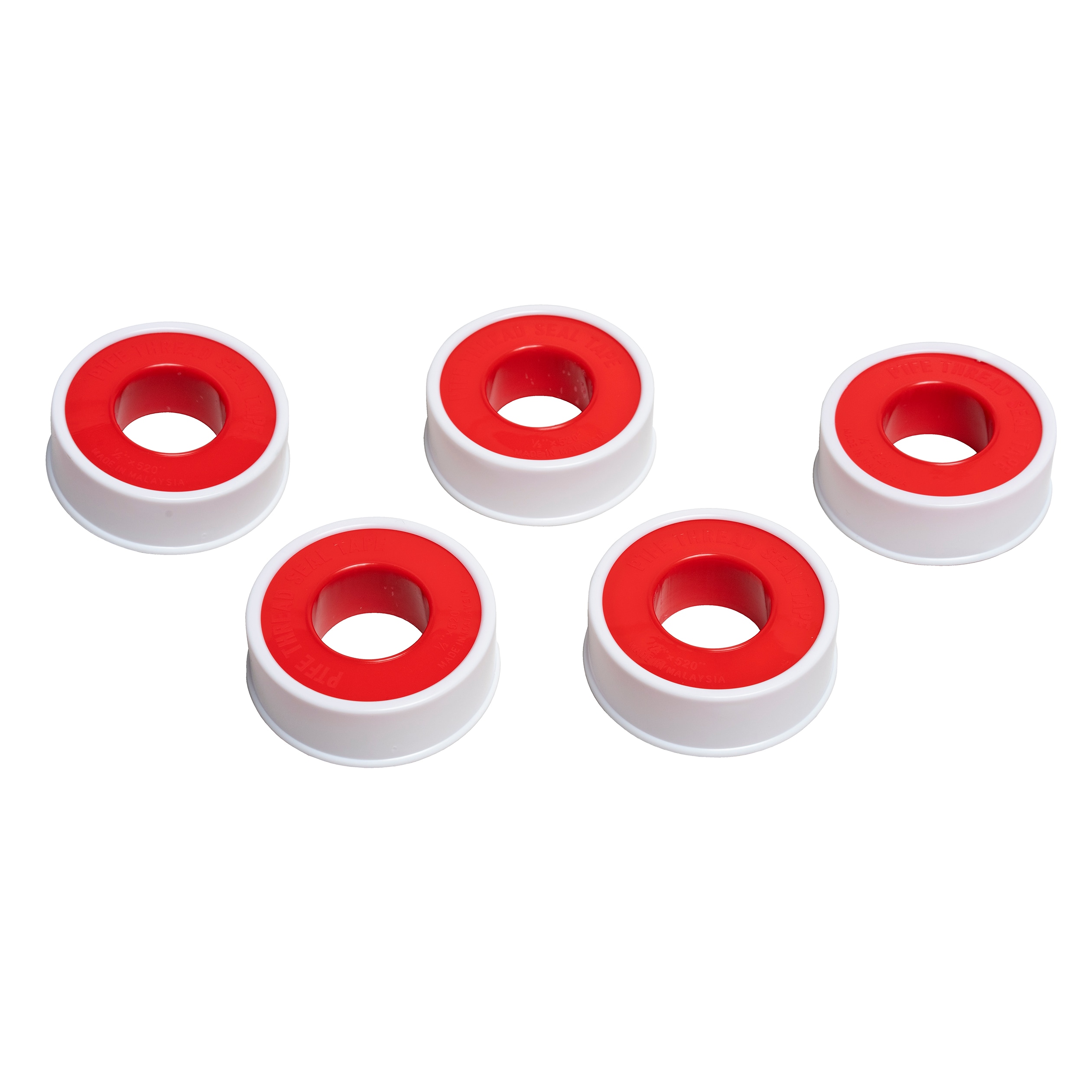 Cinta de Plomero Oatey de 0.5 pulgadas x 43 pies en paquete de 5
