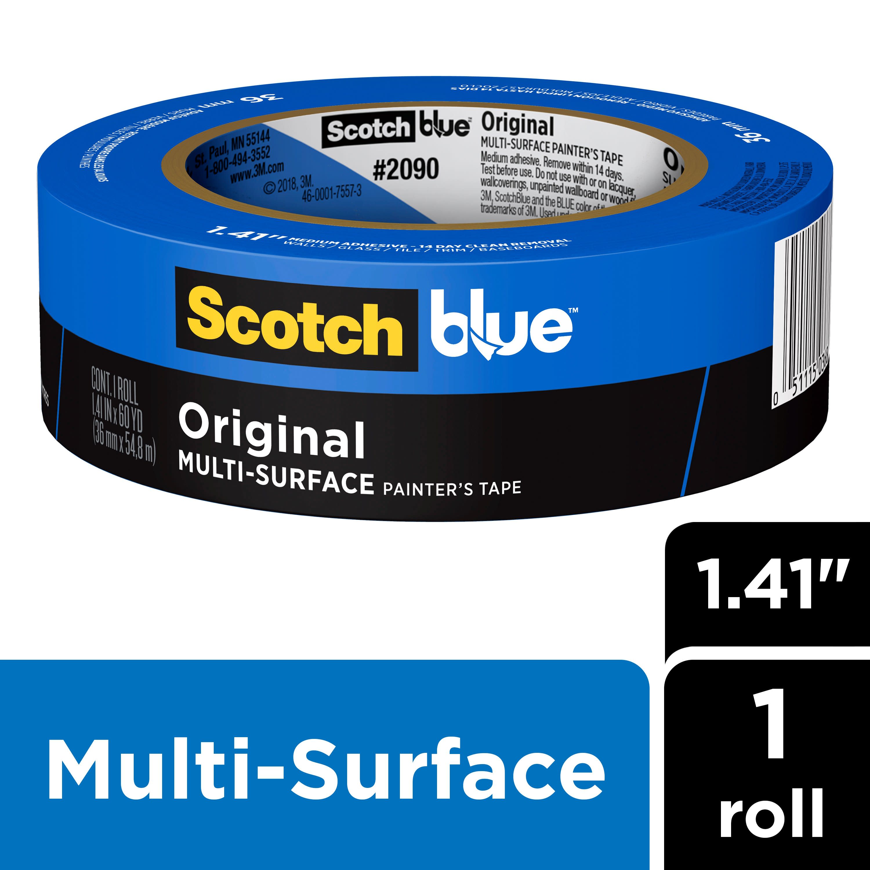 Cinta para pintores ScotchBlue Original Multi-Surface 2090 de 1.41 pulgadas por 60 yardas