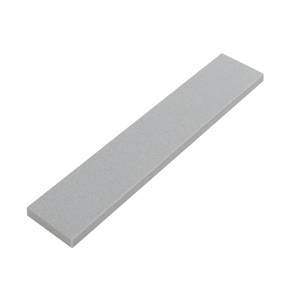 Salpicadero lateral para baño de mármol natural gris/pulido Bestview Meridian de 4 pulgadas de alto x 21.25 pulgadas de largo
