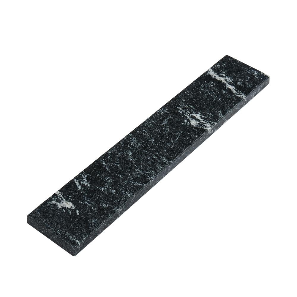 Salpicadura lateral de baño de granito negro Thunder Bestview de 4 pulgadas de alto por 21.25 pulgadas de largo