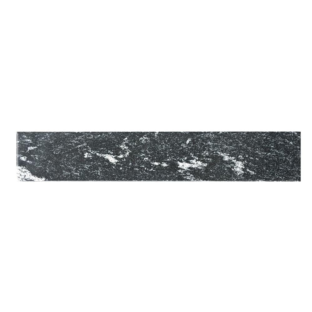 Salpicadura lateral de baño de granito negro Thunder Bestview de 4 pulgadas de alto por 21.25 pulgadas de largo