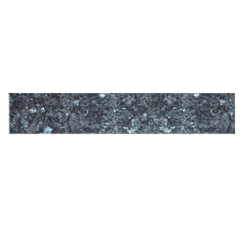 Salpicadura lateral de baño de granito Azul Perla de 4 pulgadas de alto x 21.25 pulgadas de largo Bestview 261303