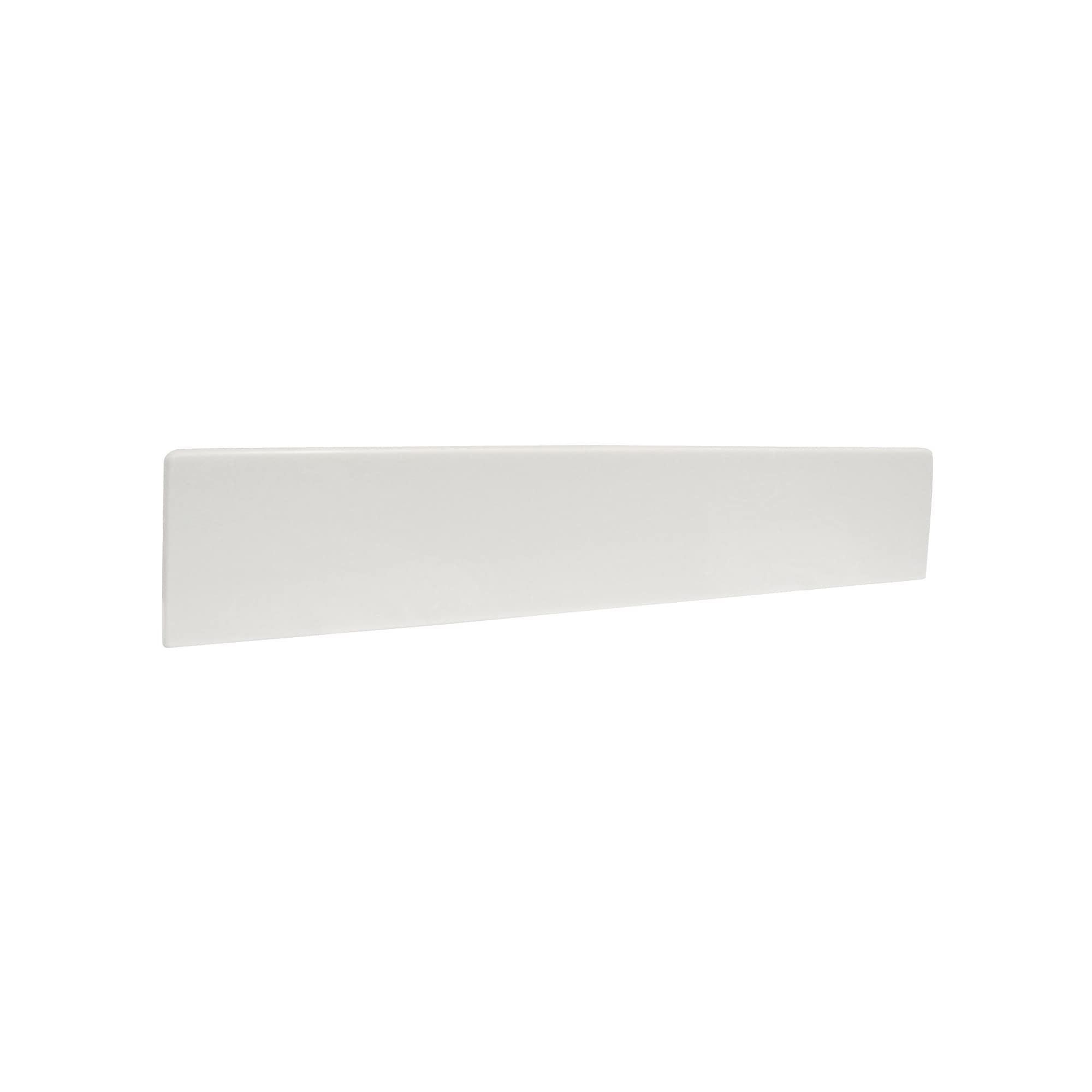 Salpicadura lateral de baño de mármol cultivado sólido blanco, 3.38 pulgadas de alto x 18.38 pulgadas de largo de Design House