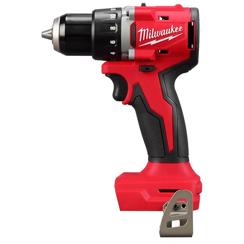 Milwaukee M18 Taladro/destornillador compacto inalámbrico de 1/2 pulgadas con motor sin escobillas de 18V de iones de litio (solo la herramienta) - 3601-20.