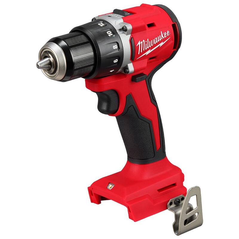 Milwaukee M18 Taladro/destornillador compacto inalámbrico de 1/2 pulgadas con motor sin escobillas de 18V de iones de litio (solo la herramienta) - 3601-20.