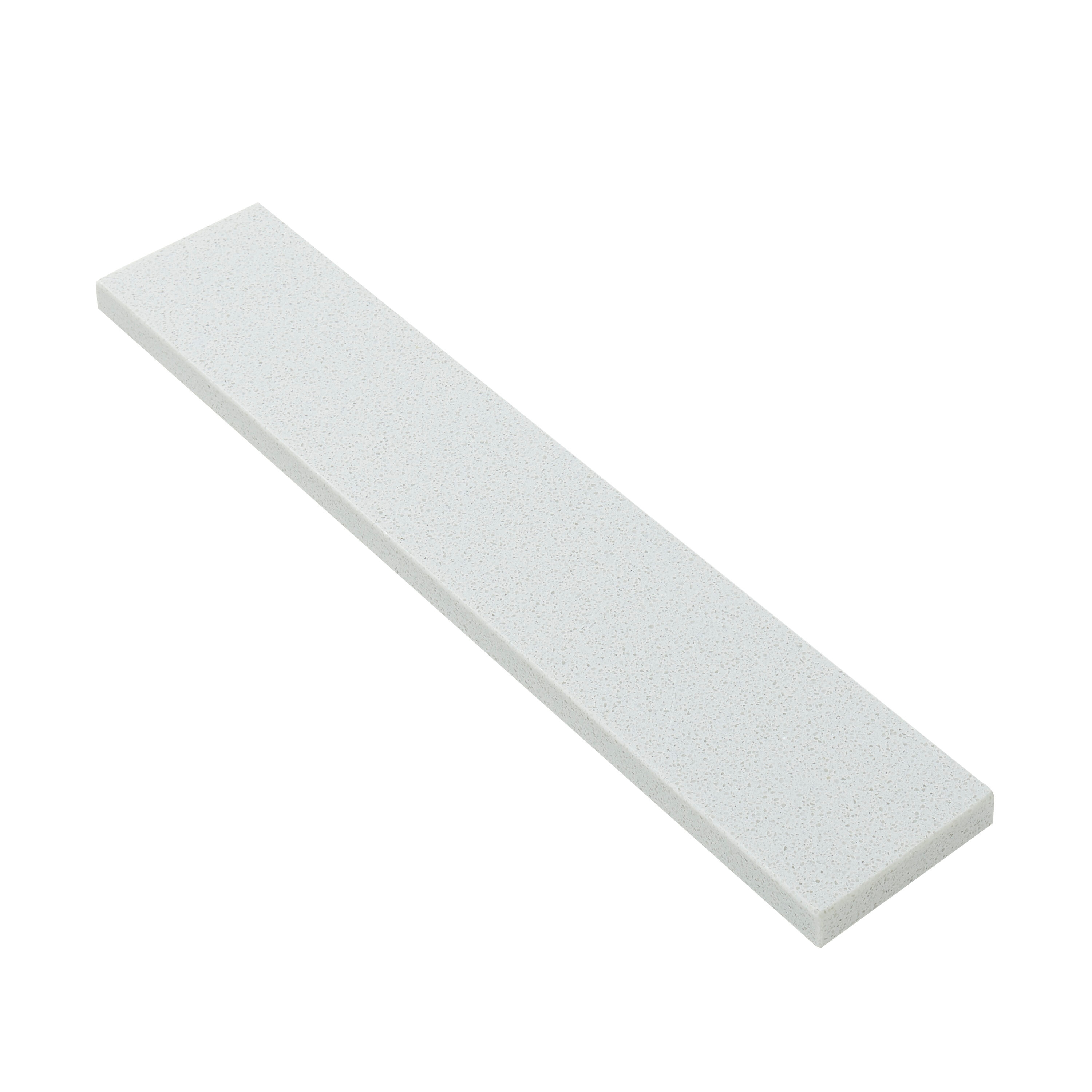 Salpicadura lateral para baño de mármol blanco/pulido de 10.16 cm de alto x 53.98 cm de largo Meridian de allen + roth