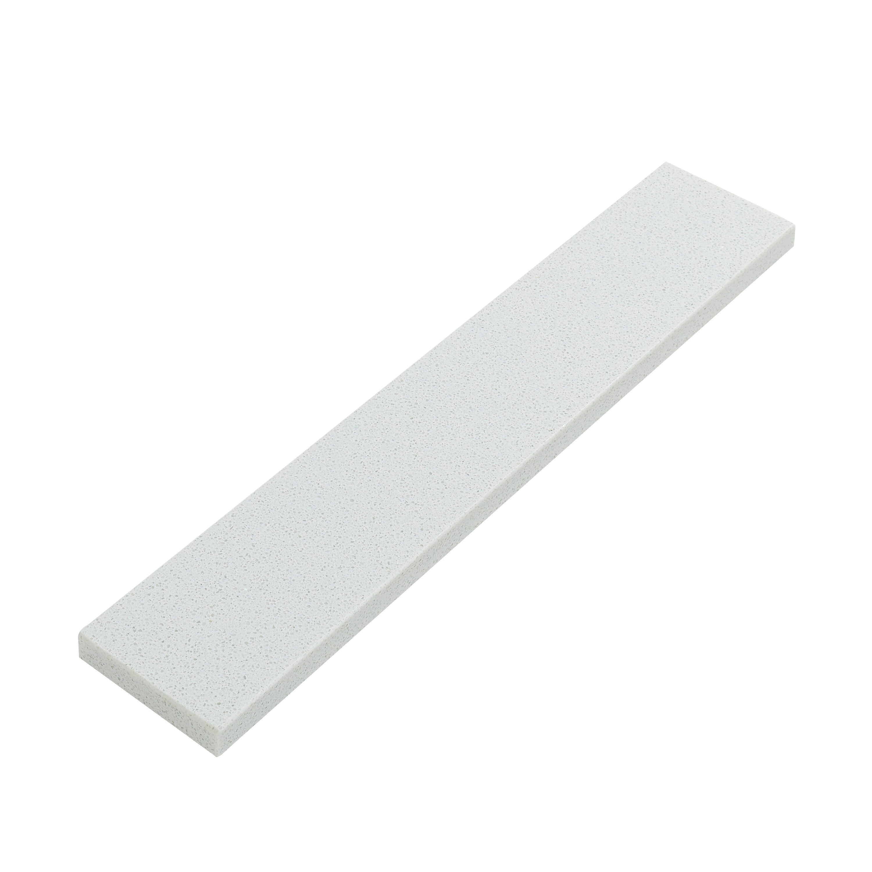 Salpicadura lateral para baño de mármol blanco/pulido de 10.16 cm de alto x 53.98 cm de largo Meridian de allen + roth