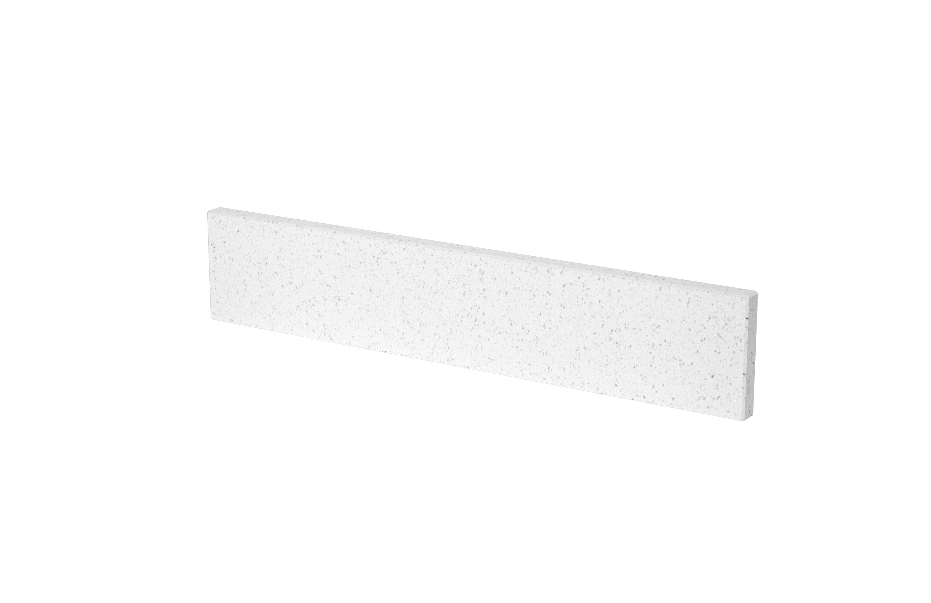 Salpicadura lateral de baño de mármol sintético blanco moteado de 4 pulgadas de alto x 21.24 pulgadas de largo Winette WSSEM1104