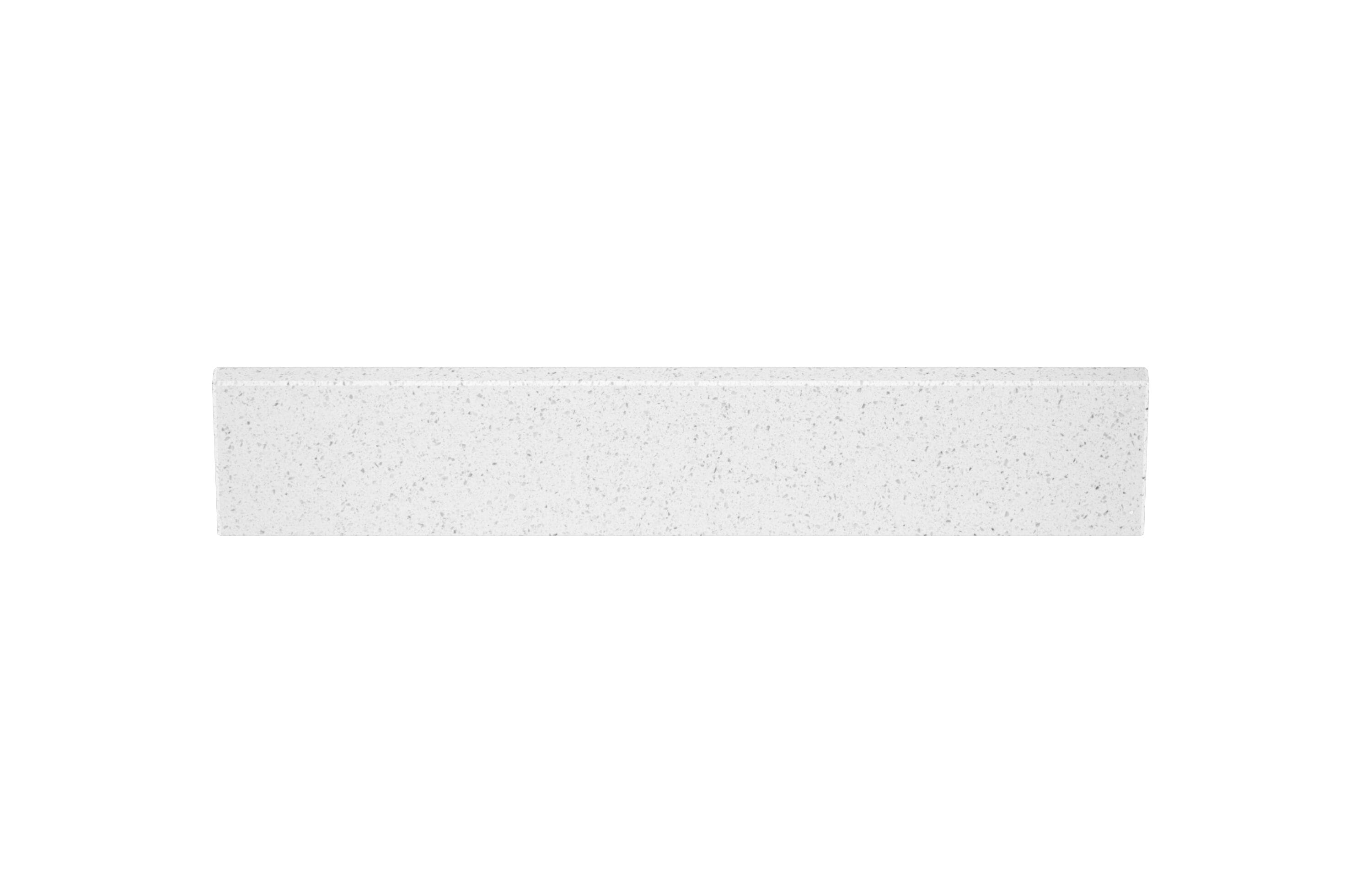 Salpicadura lateral de baño de mármol sintético blanco moteado de 4 pulgadas de alto x 21.24 pulgadas de largo Winette WSSEM1104