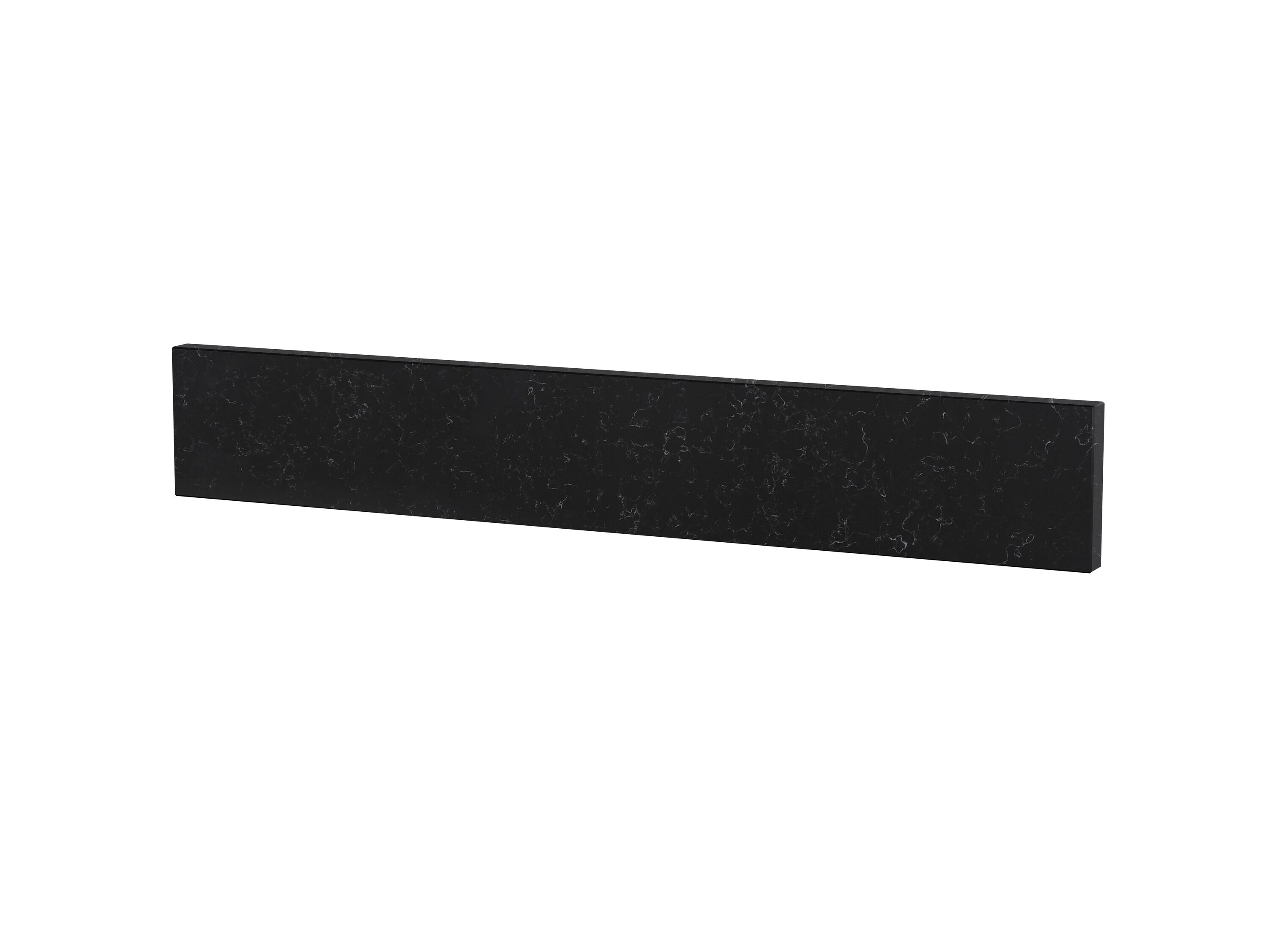 Salpicadero lateral para baño de cuarzo negro Crysta de 4 pulgadas de altura x 21.24 pulgadas de longitud Winette WSSQ5301
