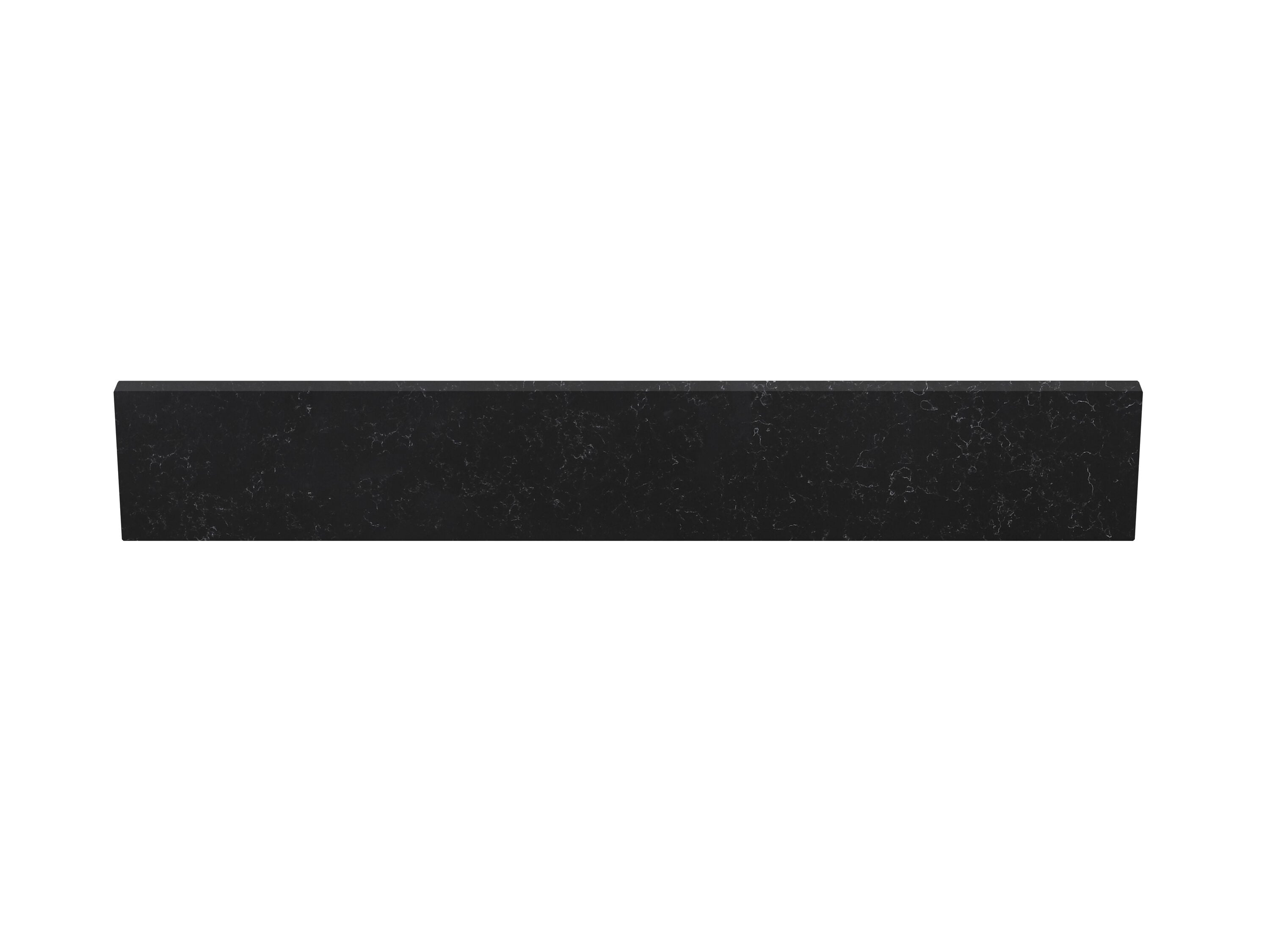 Salpicadero lateral para baño de cuarzo negro Crysta de 4 pulgadas de altura x 21.24 pulgadas de longitud Winette WSSQ5301