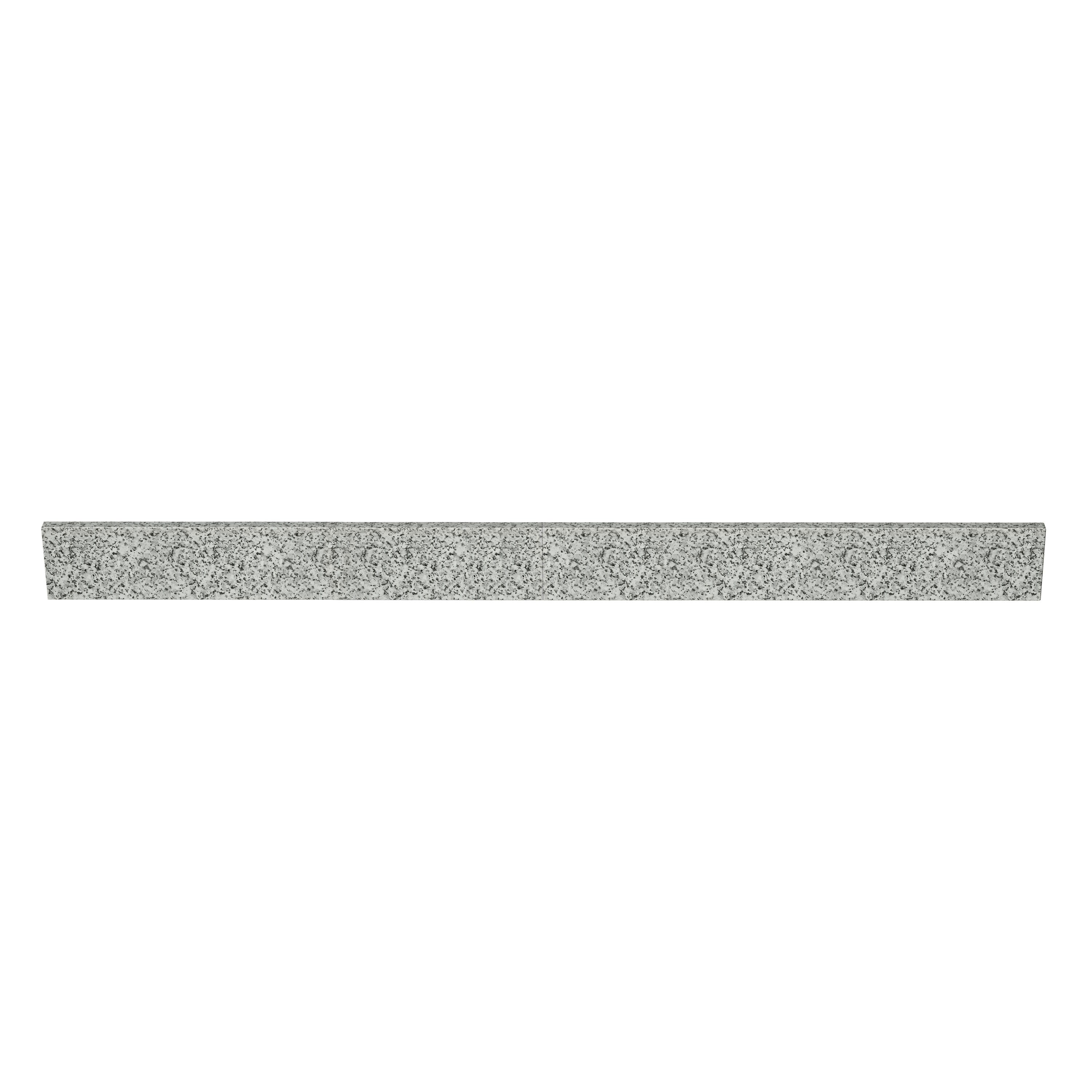 Respaldo de baño de granito gris de 61 pulgadas x 4 pulgadas (2 piezas) TJAmerican