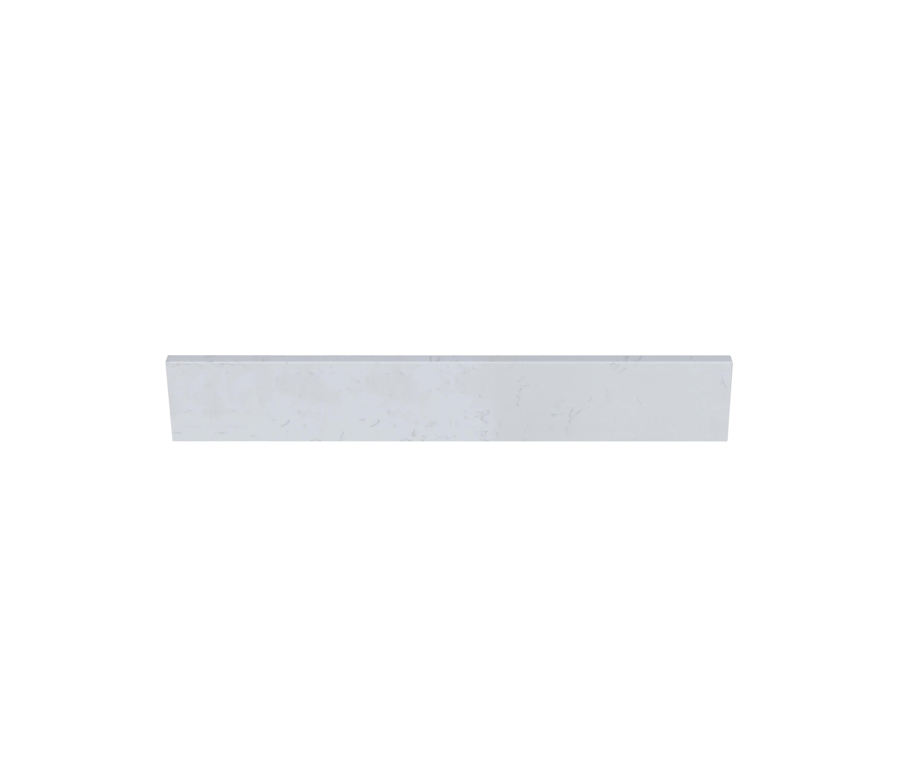 Salpicadero de baño de mármol blanco Carrara ingeniería de 4 pulgadas de alto por 31 pulgadas de largo TJ31-40BS100
