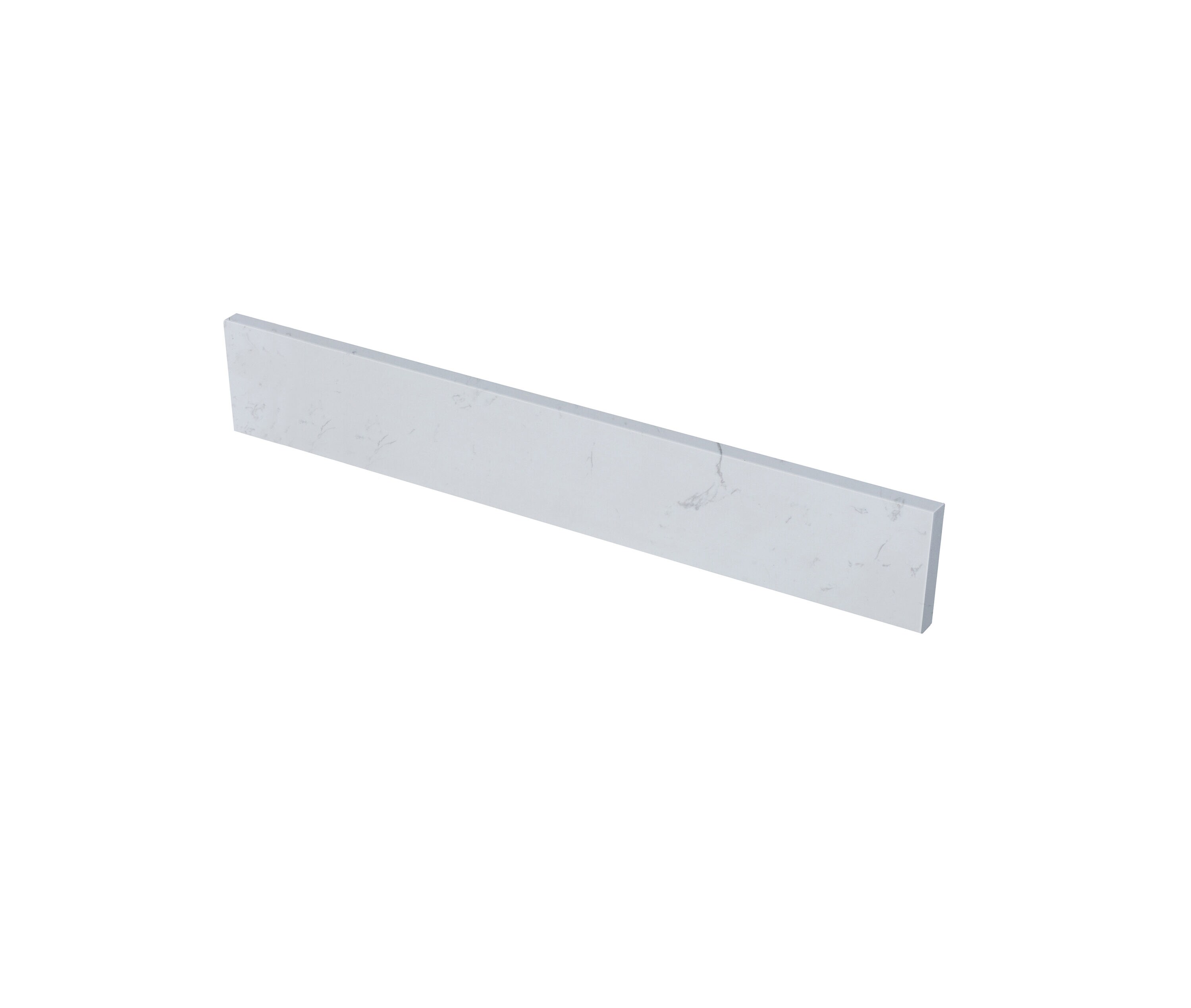 Salpicadero de baño de mármol blanco Carrara ingeniería de 4 pulgadas de alto por 31 pulgadas de largo TJ31-40BS100