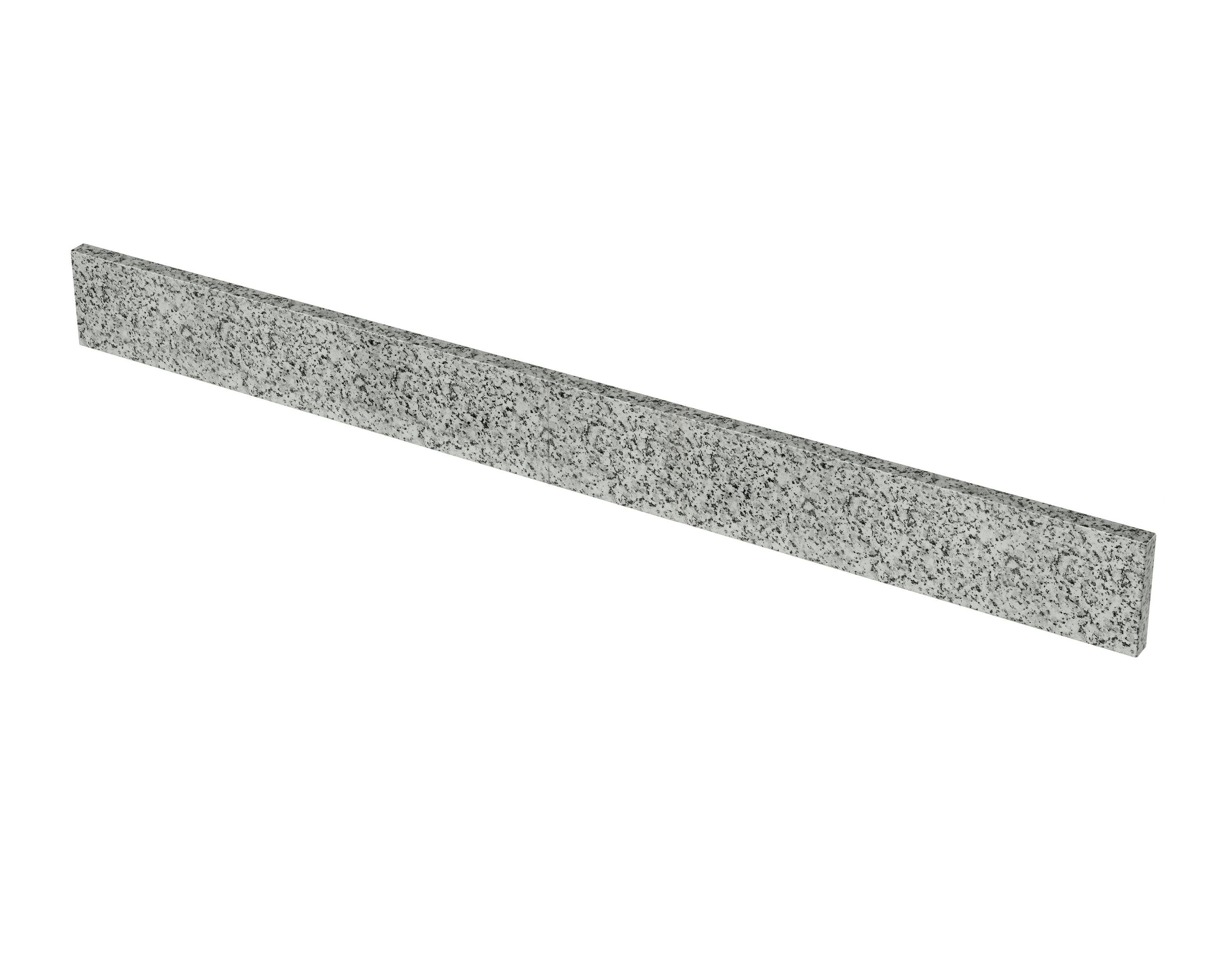 Contracanto de baño de granito gris de 49 pulgadas x 4 pulgadas (2 piezas) TJ49-40BS305