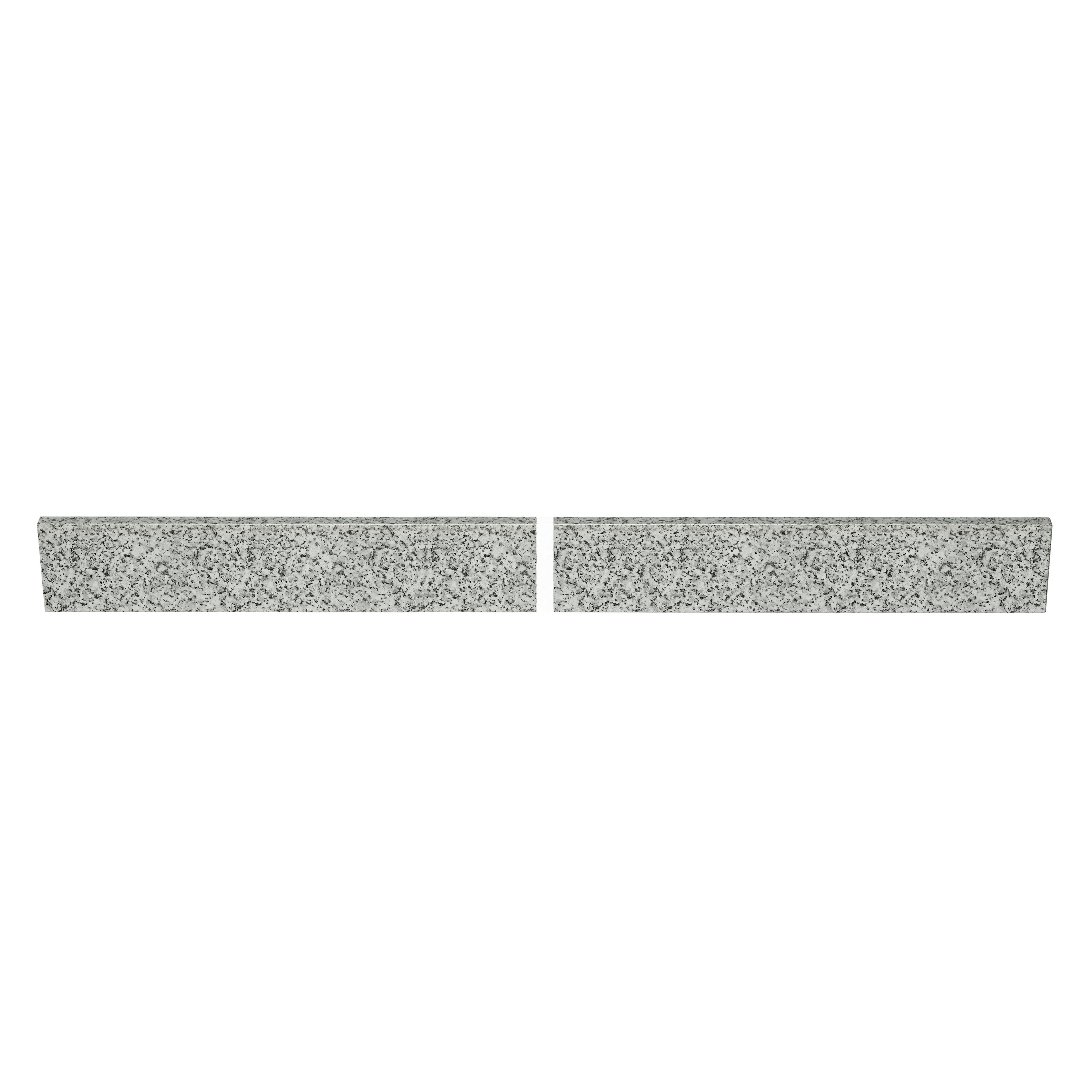 Contracanto de baño de granito gris de 49 pulgadas x 4 pulgadas (2 piezas) TJ49-40BS305