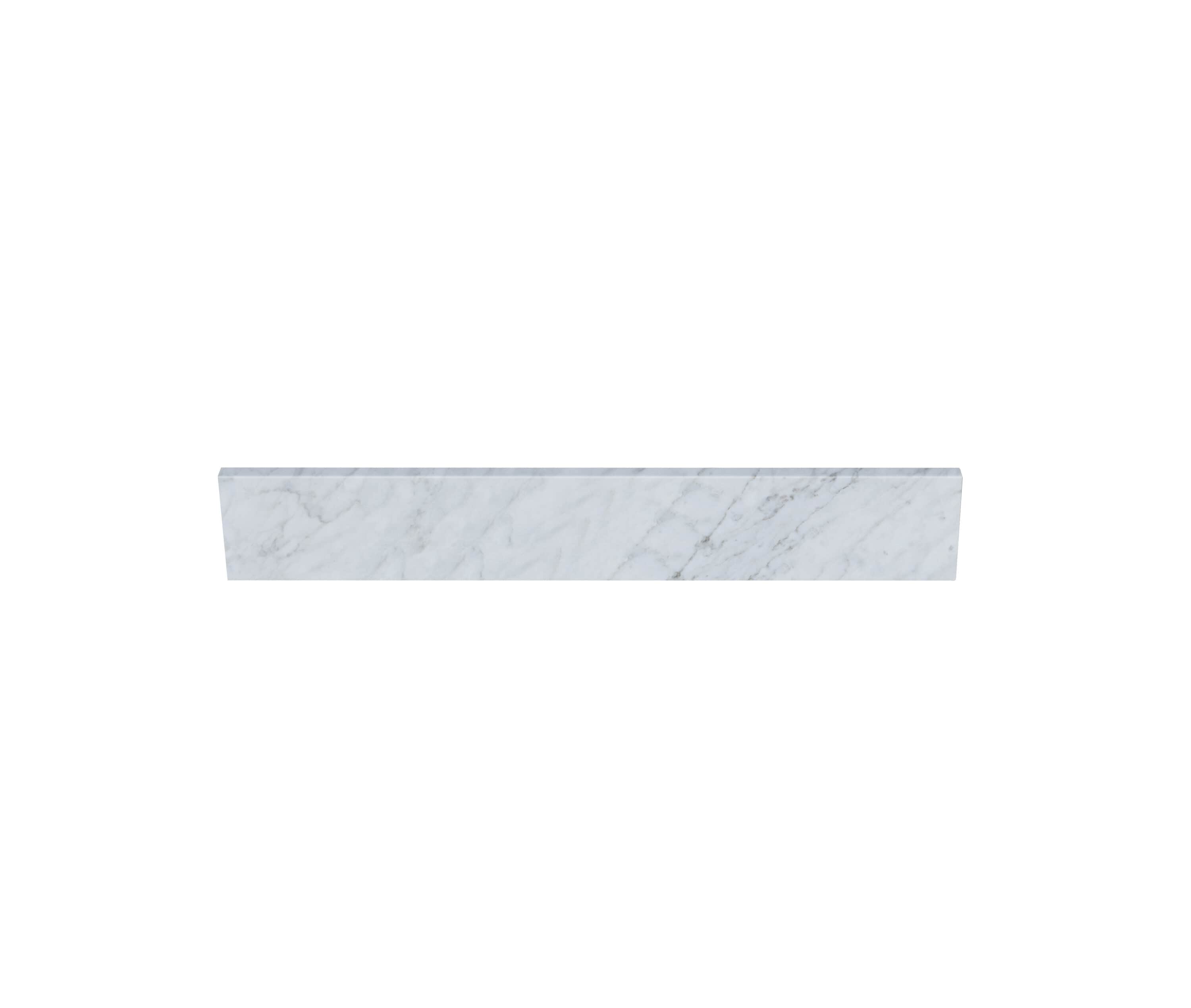 Salpicadero de baño de mármol natural Blanco Carrara de 4 pulgadas de alto por 31 pulgadas de largo TJ31-40BS300