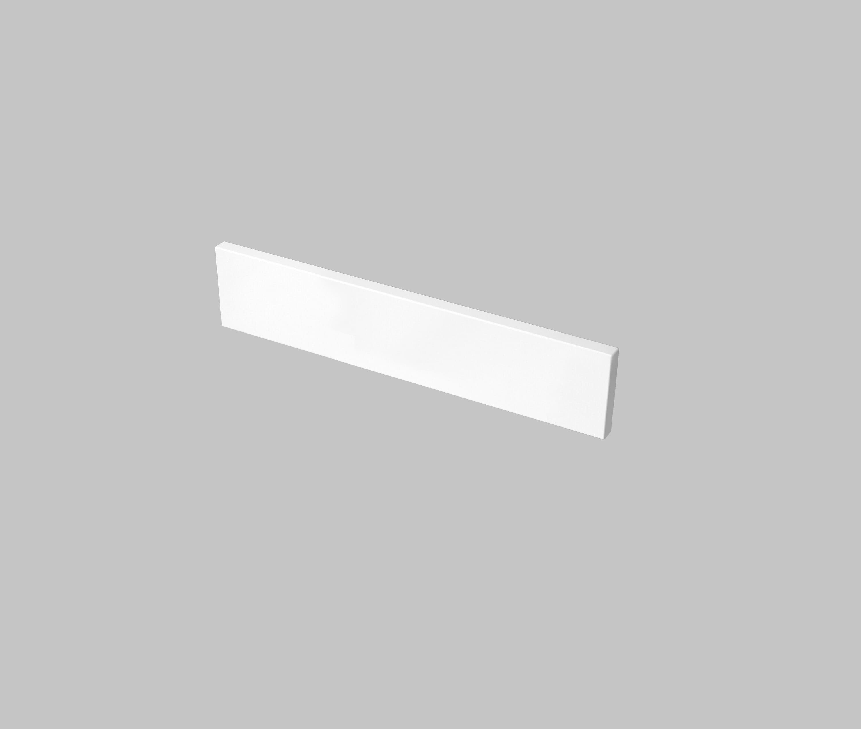 Salpicadera lateral para baño de mármol blanco de ingeniería de 4 pulgadas de alto x 21.25 pulgadas de largo TJ22-40SS101