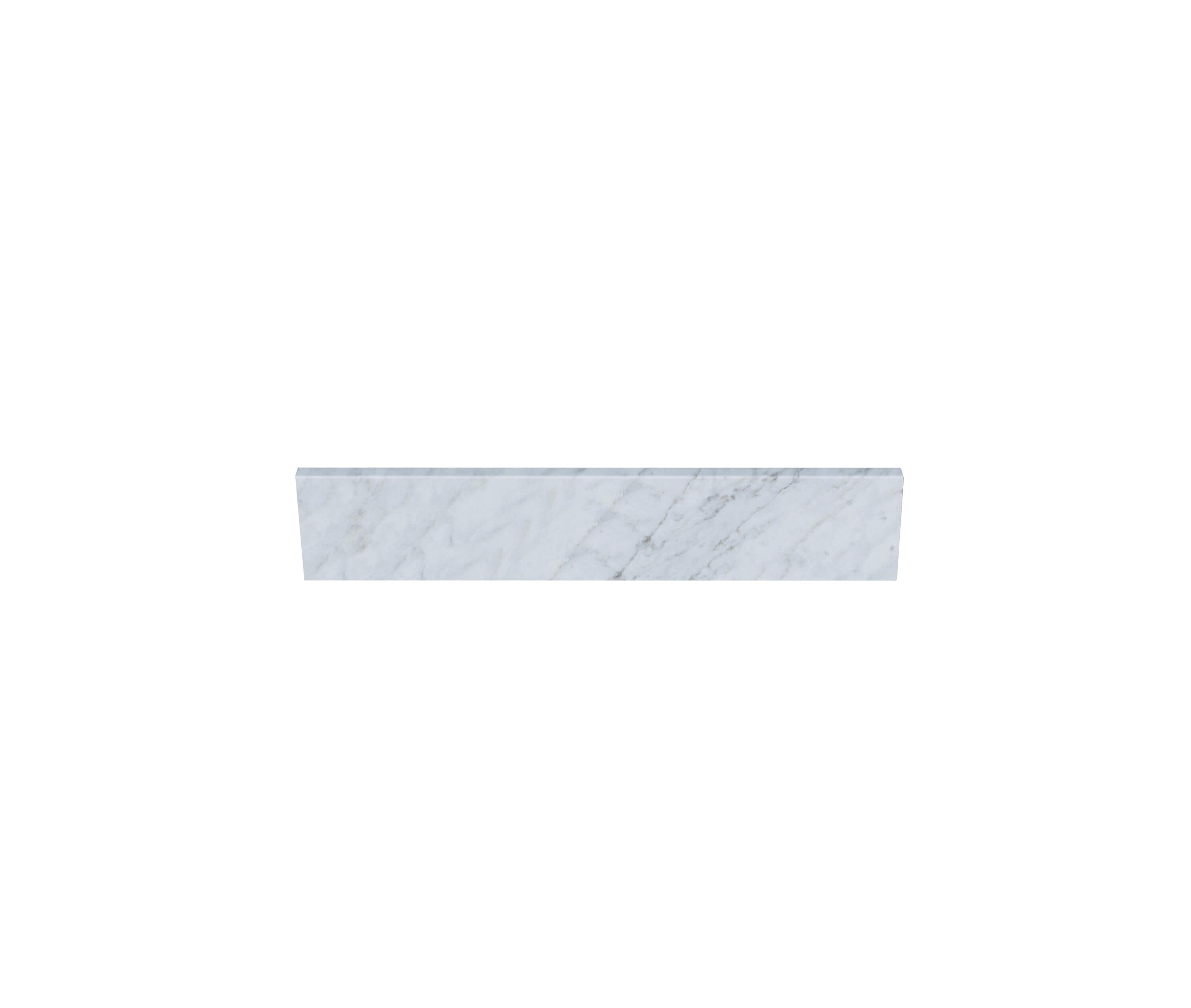 Salpicadera de Baño de Mármol Blanco Carrara Natural de 28 cm de Alto x 64 cm de Largo TJ25-40BS300