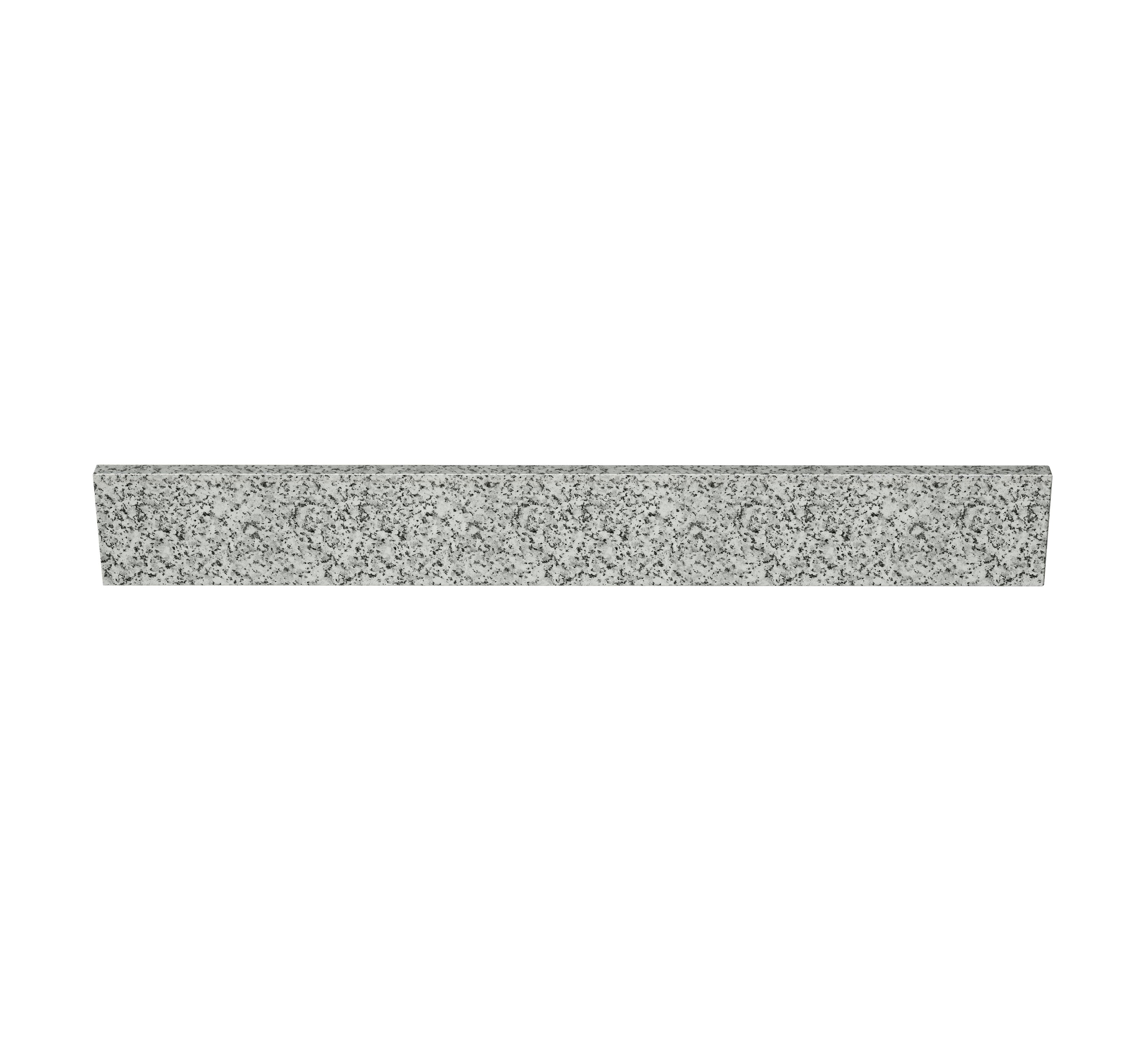 Salpicadero de baño de granito gris de 4 pulgadas de alto por 37 pulgadas de largo