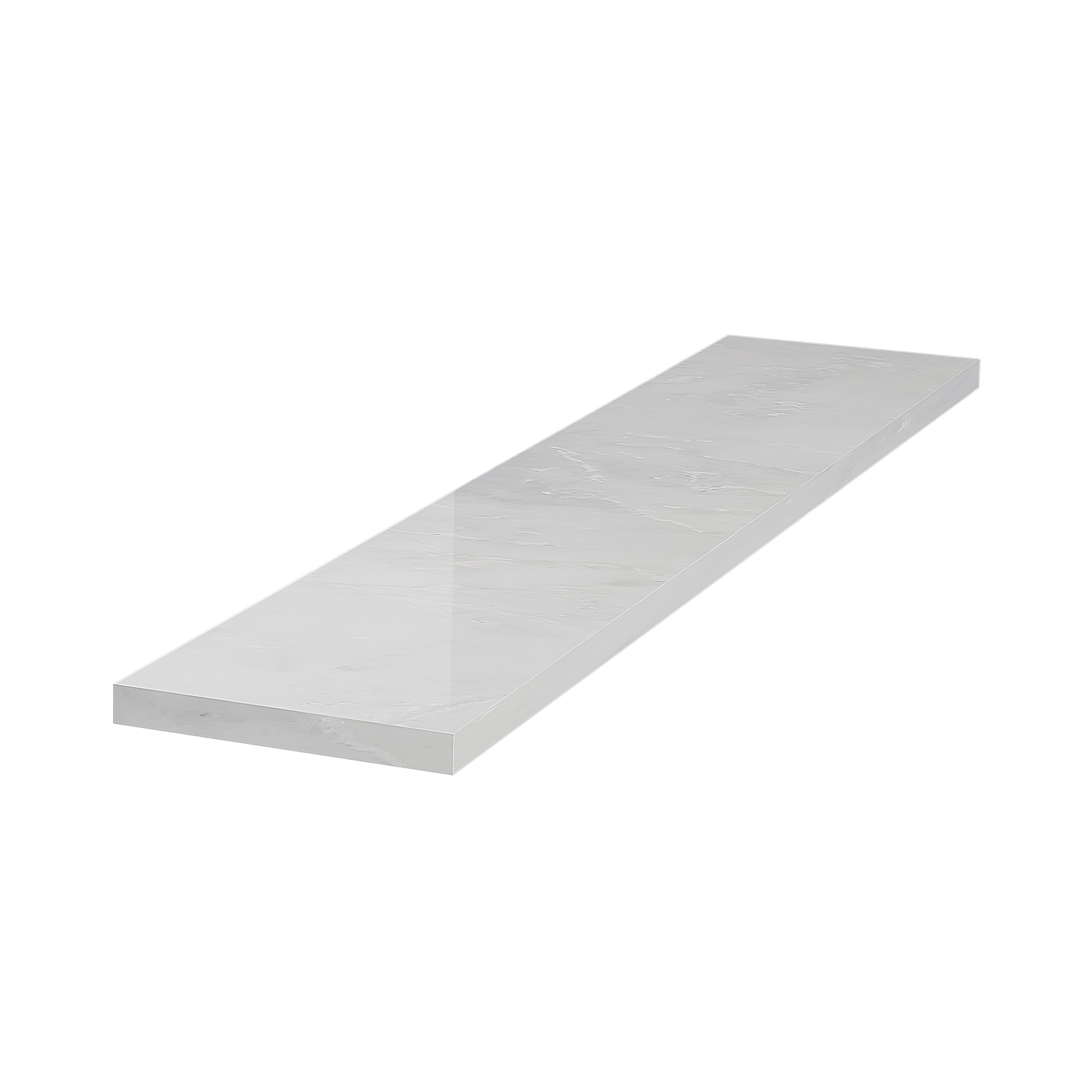 Salpicadera de baño de mármol blanco natural de 4 pulgadas de alto x 21.25 pulgadas de largo, estilo lujoso