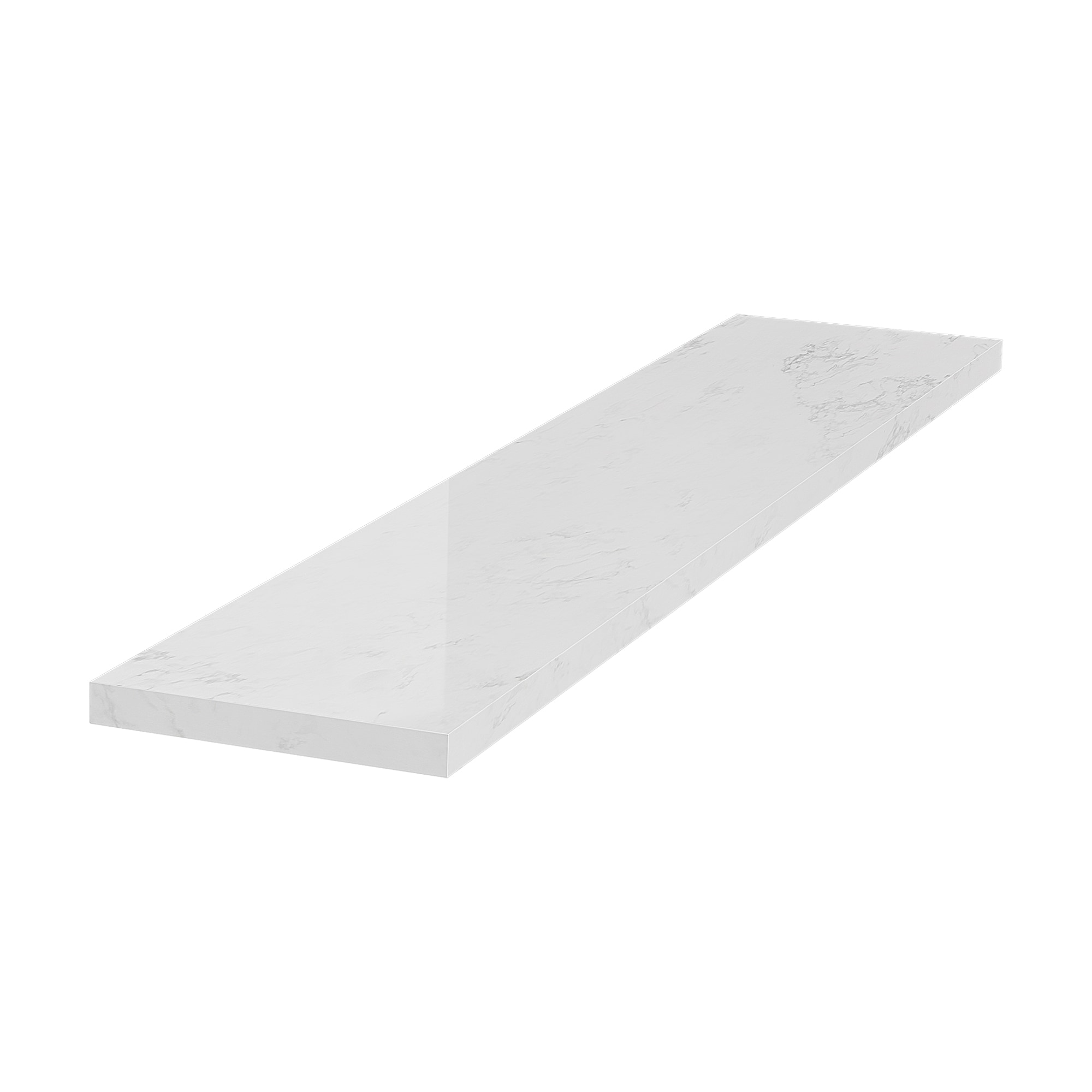 Listón para baño de piedra engineered blanco de lujo de 4 pulgadas de alto x 21.25 pulgadas de largo
