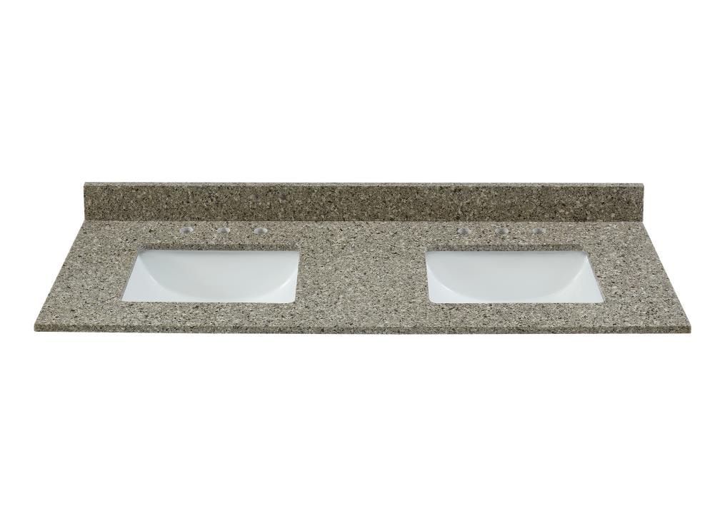 Fregadero Doble Empotrable de Cuarzo Café/Pulido Bestview Castle Rock 61 Pulgadas x 22 Pulgadas