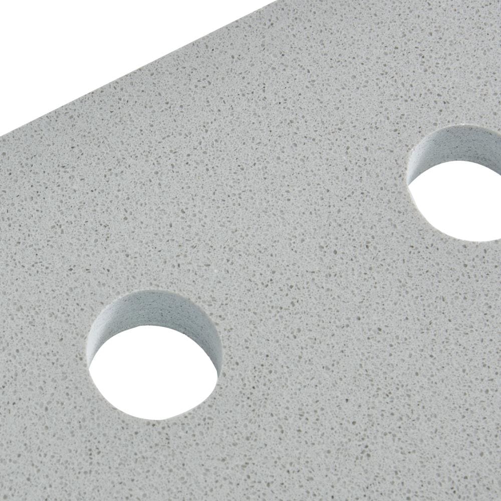 Mejor vista Meridiano 49 pulgadas x 22 pulgadas Gris/Pulido Mármol sintético empotrado Lavabo simple 261032