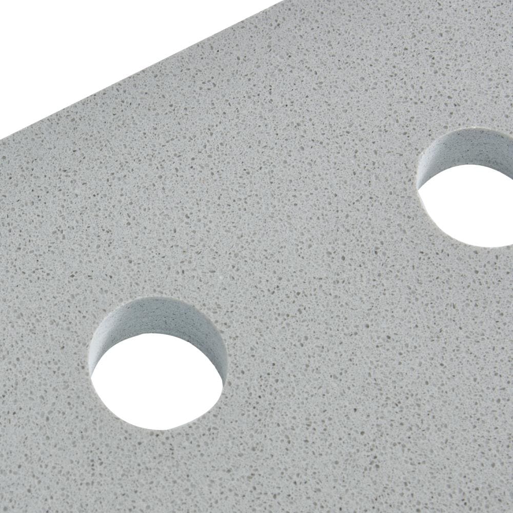 Mejor vista Meridian 61 pulgadas x 22 pulgadas Gris/Pulido Mármol Engineered Lavabo doble bajo encimera 261033
