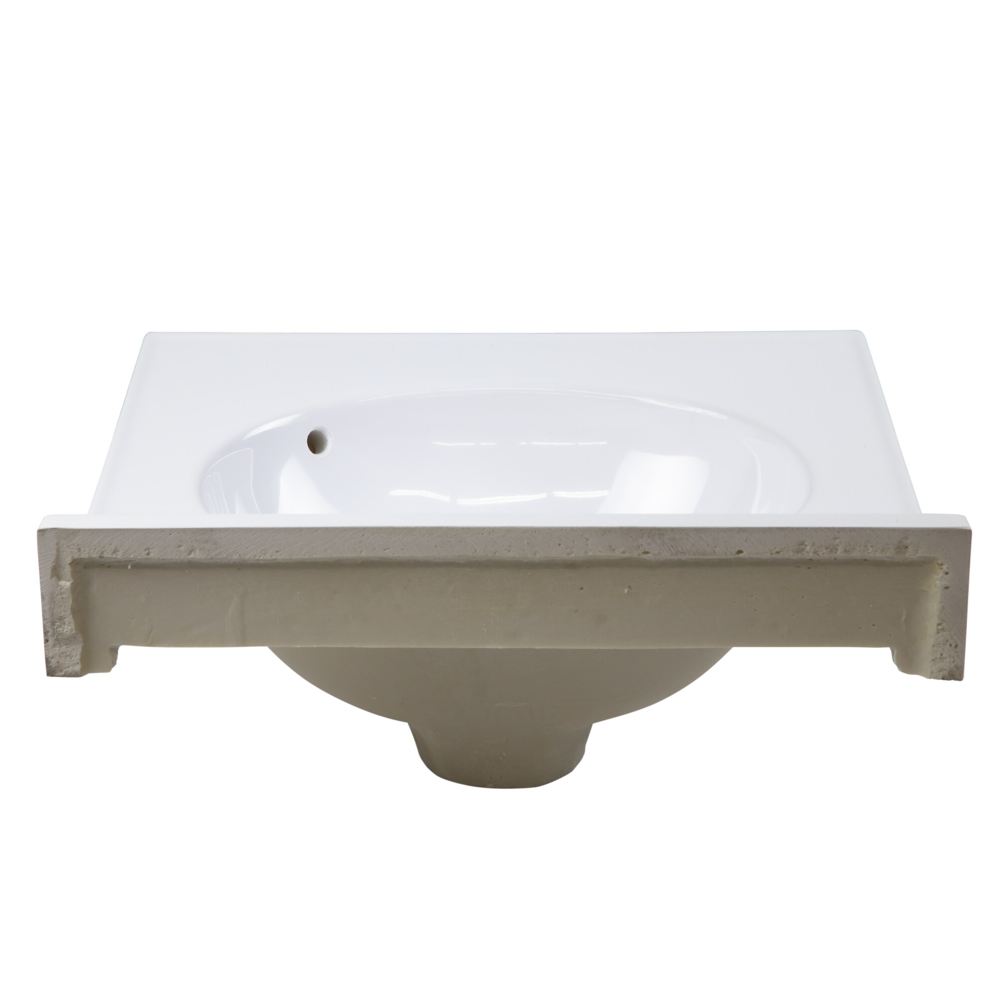 Tapa de lavabo de baño de mármol sólido blanco integrado de 19 pulgadas x 17 pulgadas con un solo lavabo y 3 orificios de montaje
