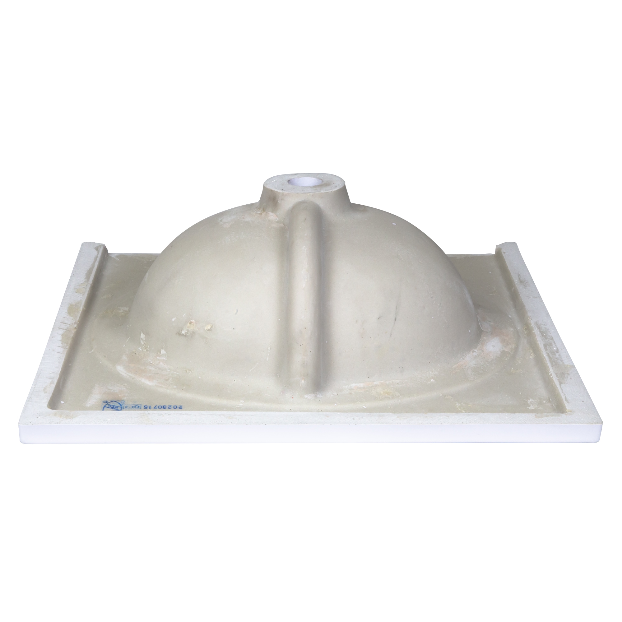 Encimera de baño de mármol cultivado blanco sólido de 25 pulgadas x 22 pulgadas con lavabo individual y 3 orificios - Design House