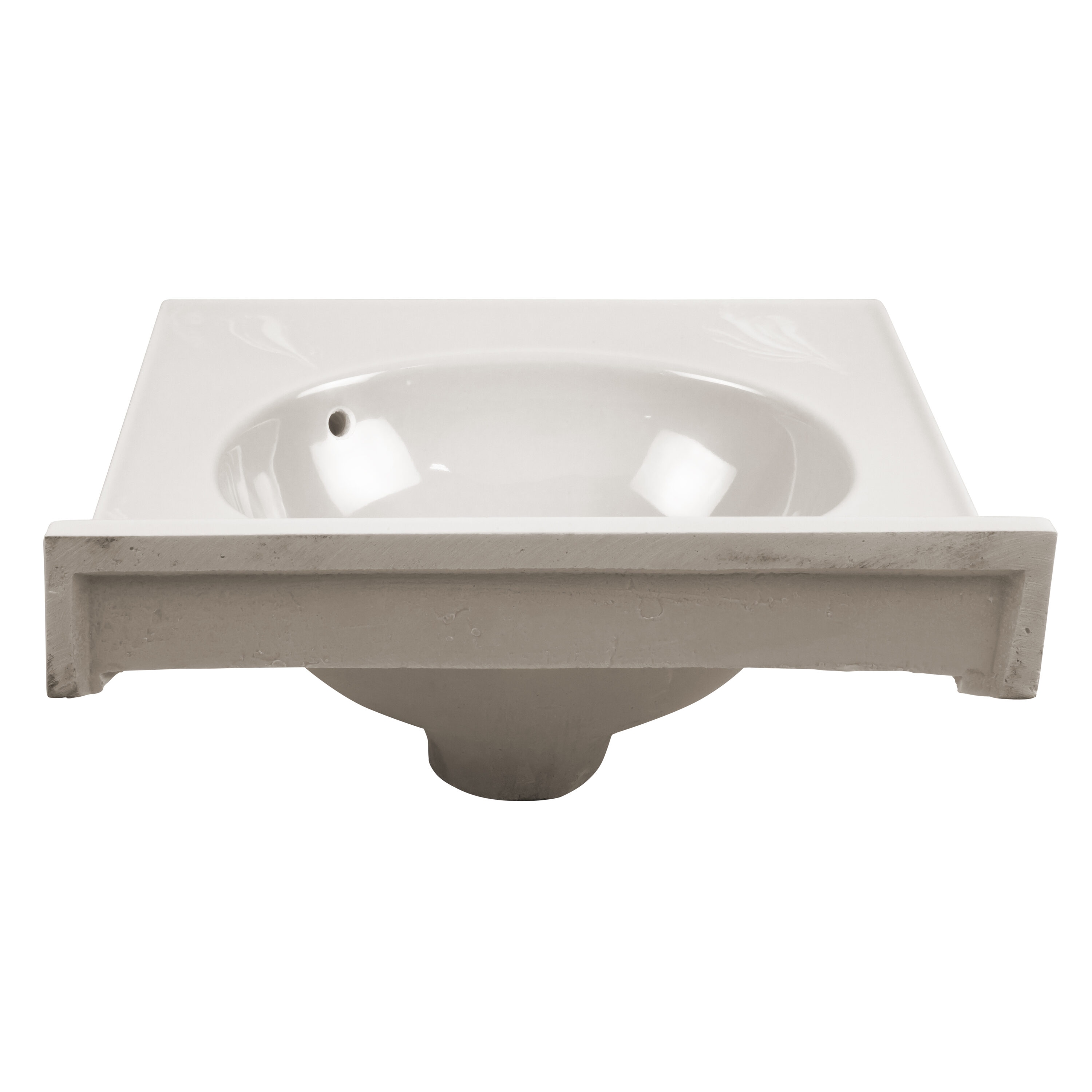 Tope de tocador de baño de mármol cultivado en marfil con lavabo individual integrado y con acabado en remolino de 19 pulgadas x 17 pulgadas y 3 orificios.