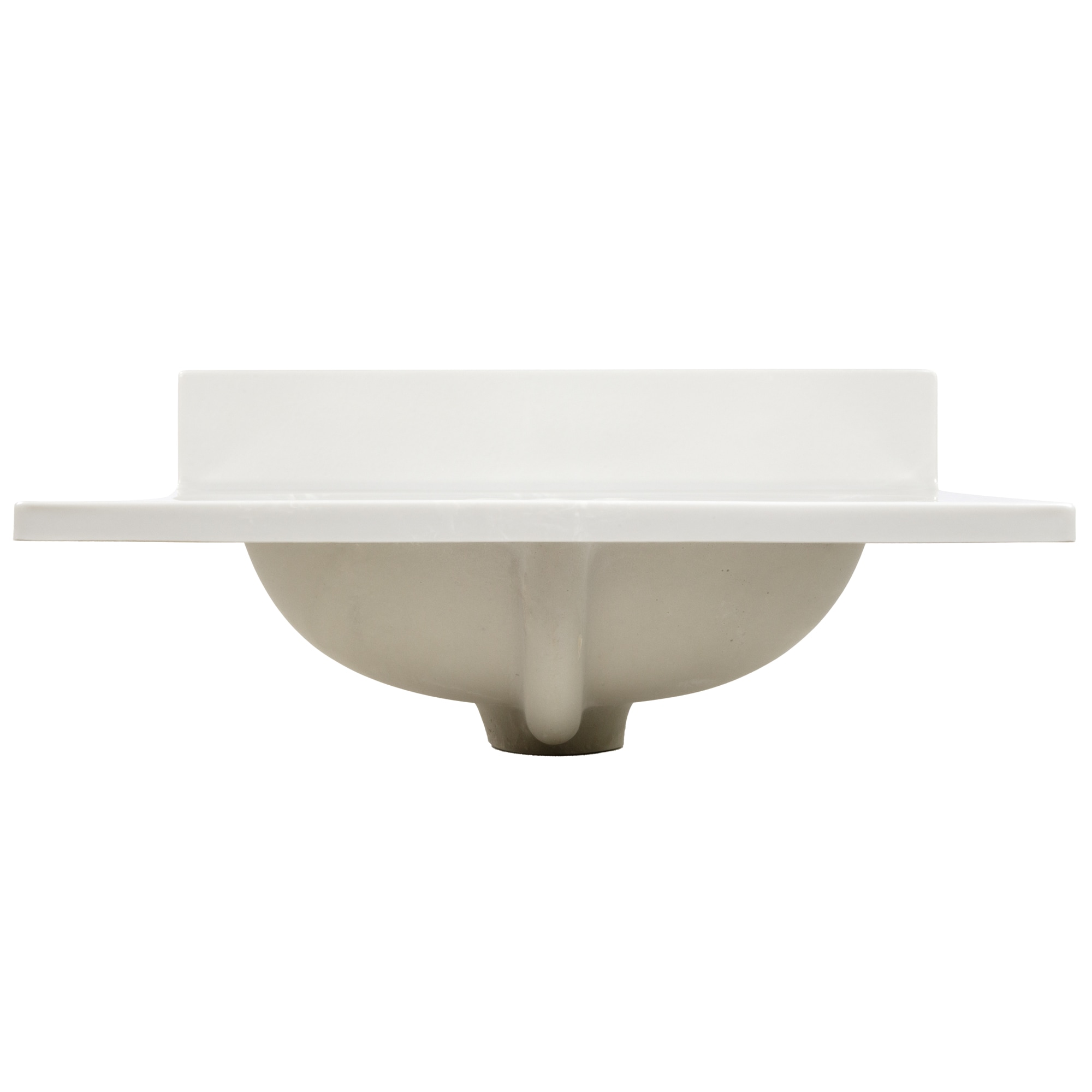 Encimera para baño de mármol cultivado con lavabo individual integrado en color marfil de diseño Swirl de 25 pulgadas x 22 pulgadas con 3 orificios - 586313