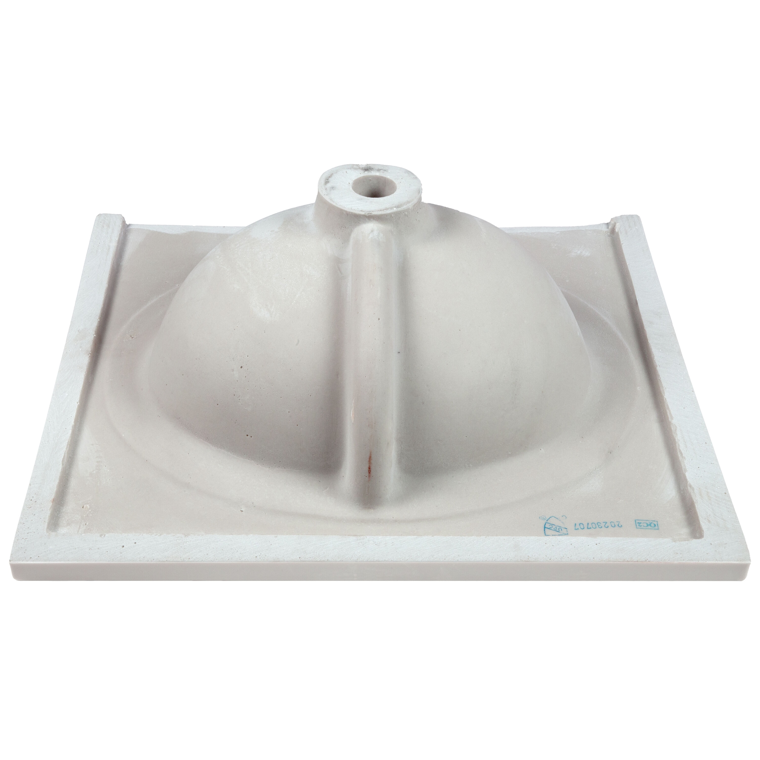 Encimera para baño de mármol cultivado con lavabo individual integrado en color marfil de diseño Swirl de 25 pulgadas x 22 pulgadas con 3 orificios - 586313