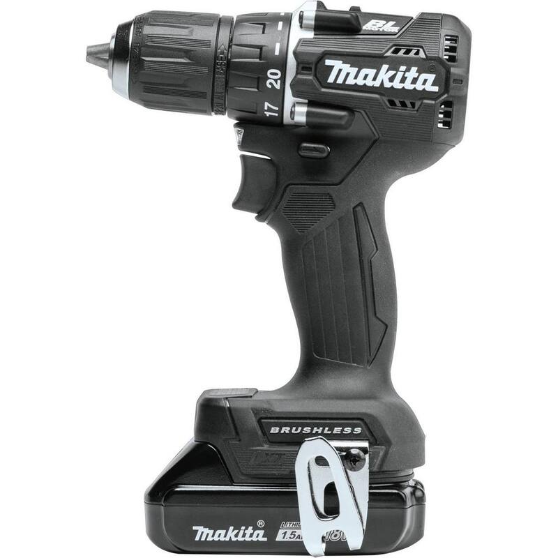 Kit Taladro Destornillador Inalámbrico de Velocidad Variable con Motor sin Escobillas de Iones de Litio Subcompacto 18V LXT de Makita, 1/2 pulgadas, 1.5Ah - XFD15SY1B