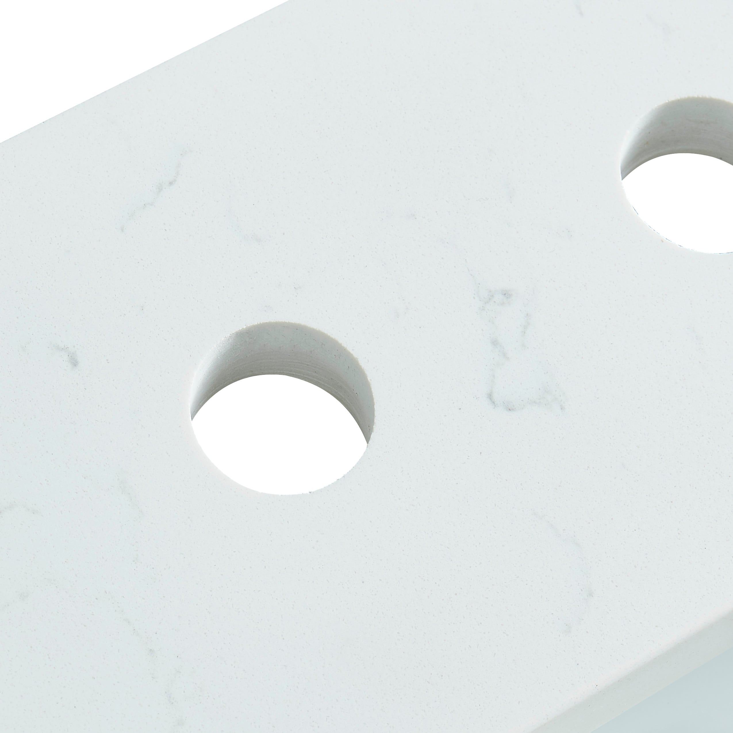 Fregadero individual empotrado de cuarzo blanco Carrara Bestview de 43 pulgadas x 22 pulgadas