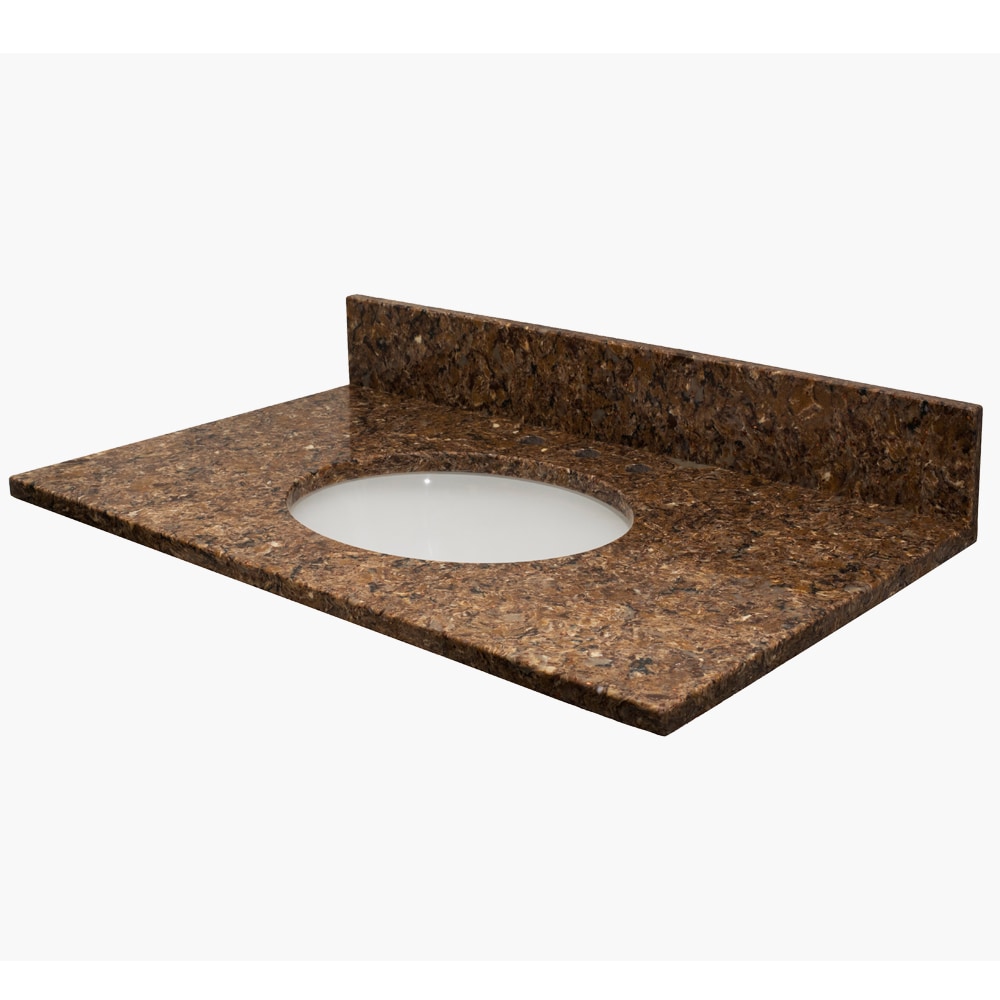 Encimera de tocador de baño doble con fregadero bajo en cuarzo pulido de Papúa de 61 pulgadas x 22 pulgadas con 3 orificios - MarCraft Vista