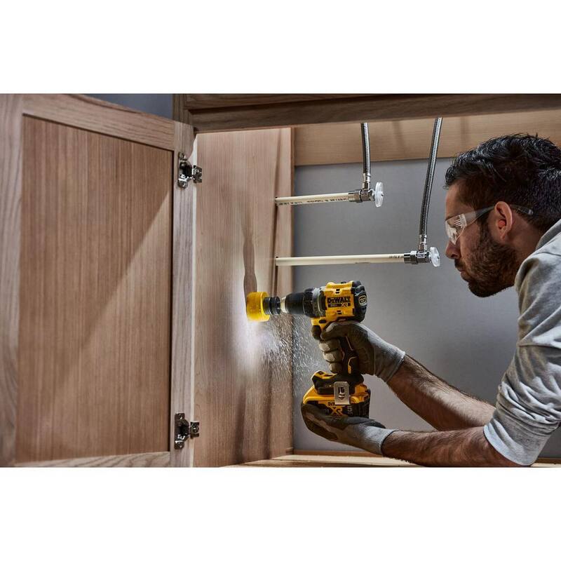Kit de Taladro/Atornillador Compacto Inalámbrico de Iones de Litio DEWALT 20V MAX XR de 1/2 pulgadas, Batería de 20V MAX 5.0Ah y Cargador - DCD800P1