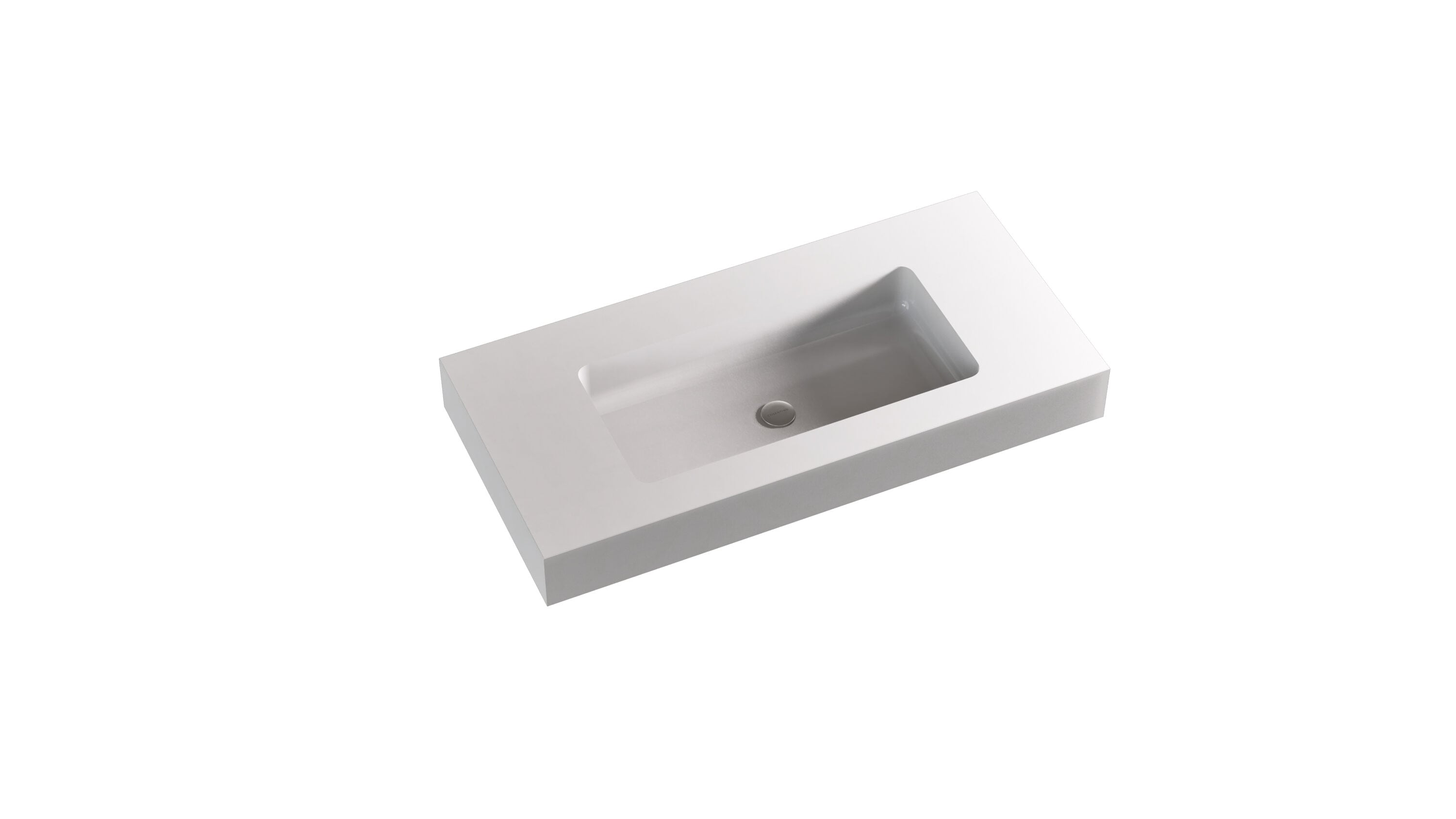 Tapa de tocador de baño integrada de cuarzo blanco Zeus de 60 pulgadas x 22 pulgadas con lavabo único y un solo agujero